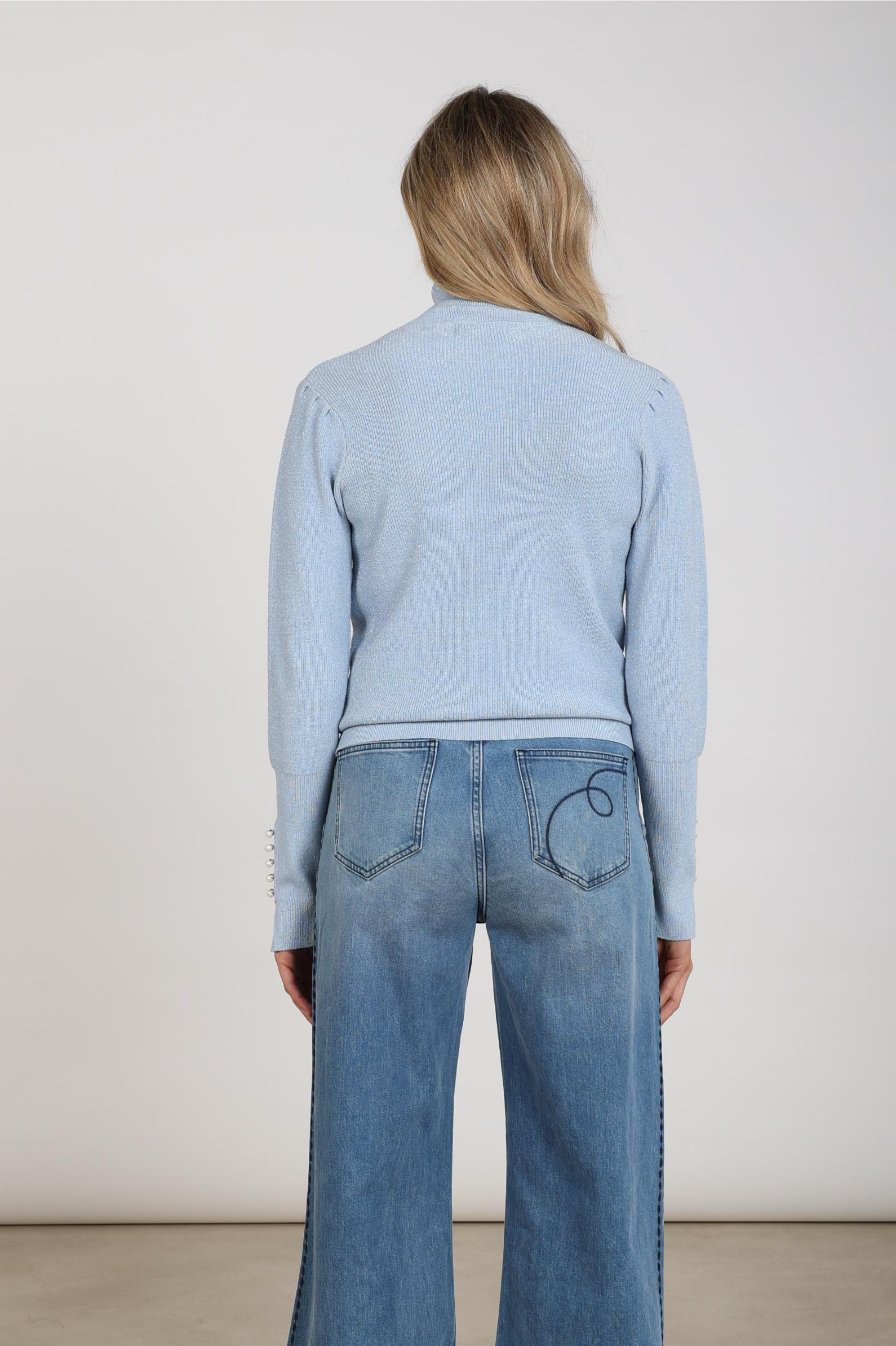 Sylvia Pullover Lurex | Sky