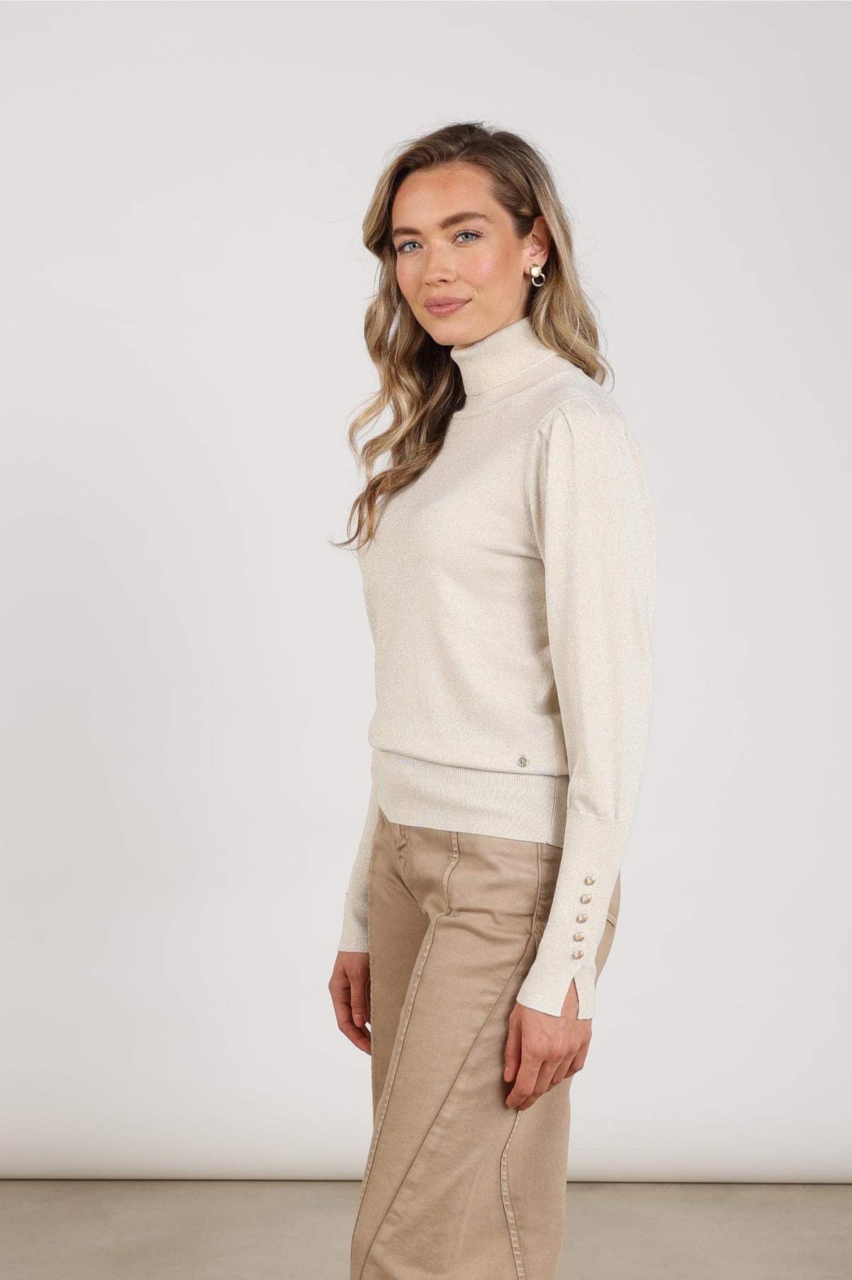 Sylvia Pullover Lurex | Sand