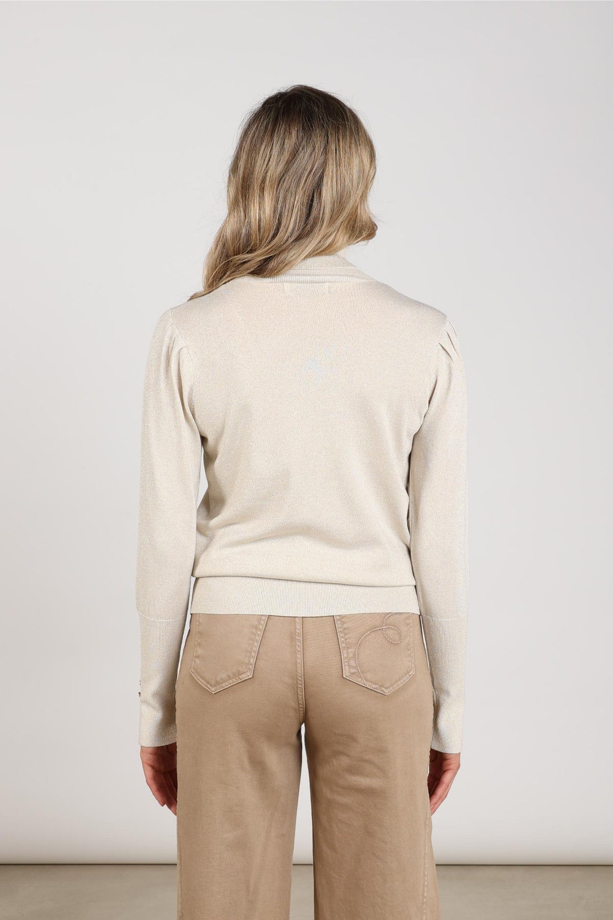 Sylvia Pullover Lurex | Sand
