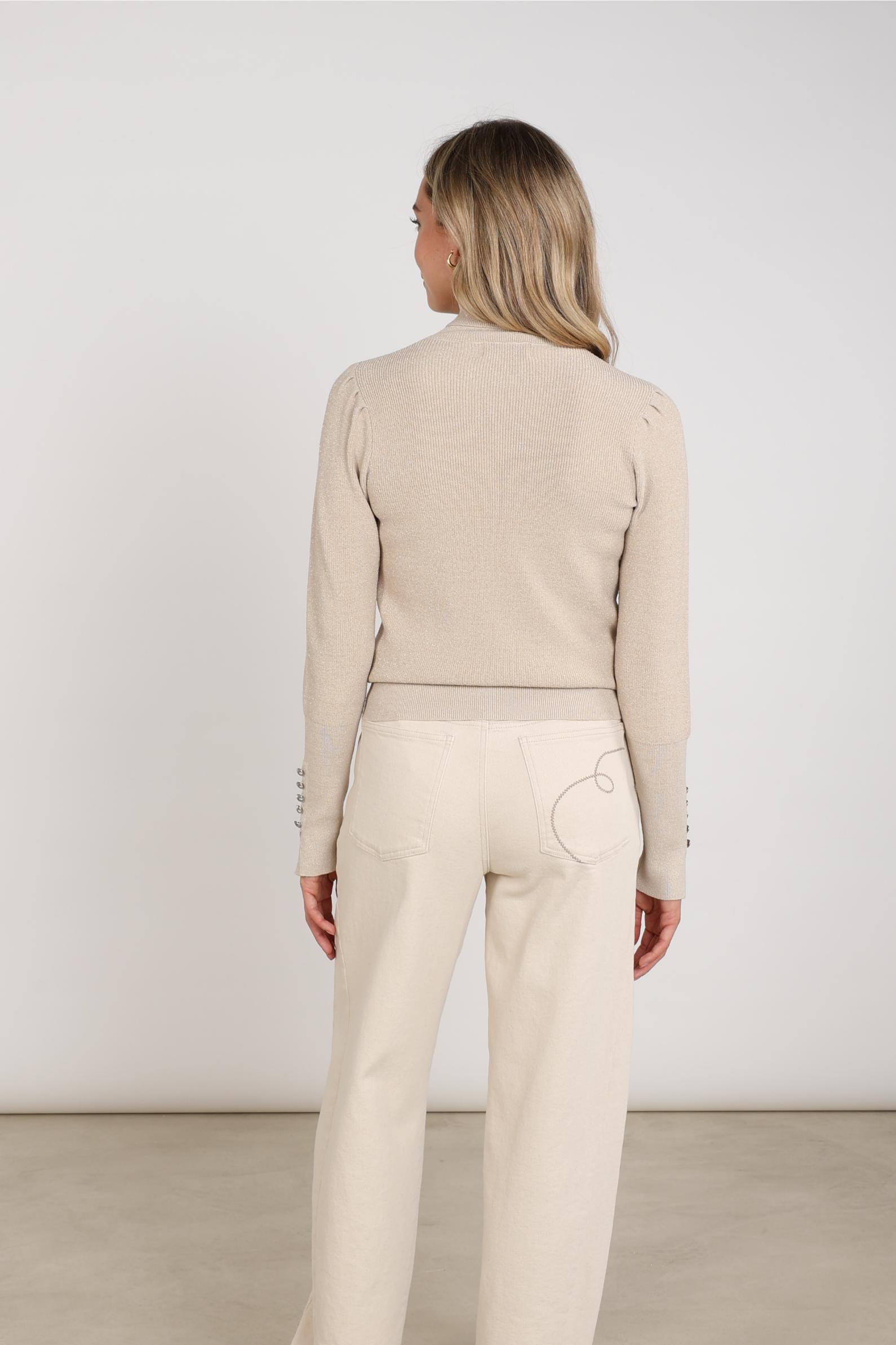 Sylvia Pullover Lurex | Sand