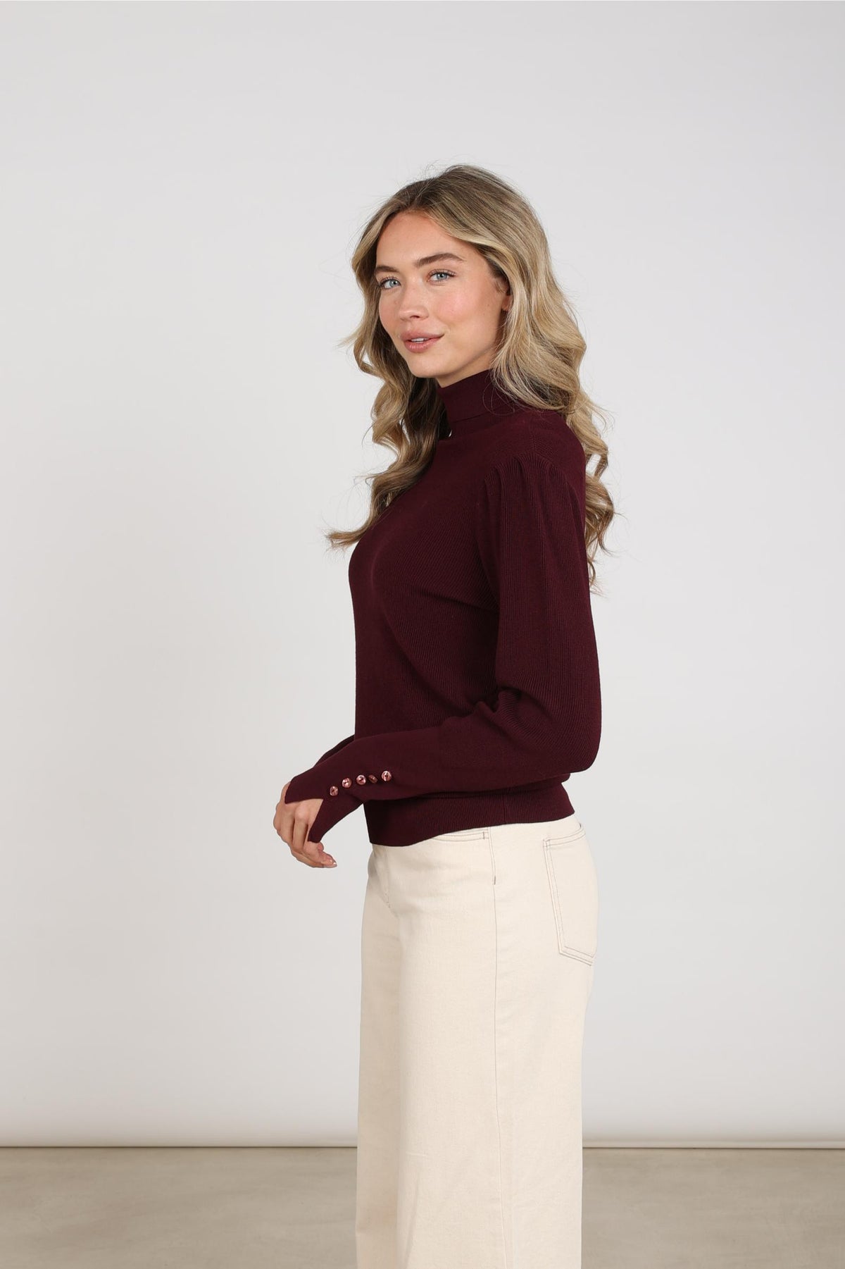 Silvi Pullover Plain | Kirschrot