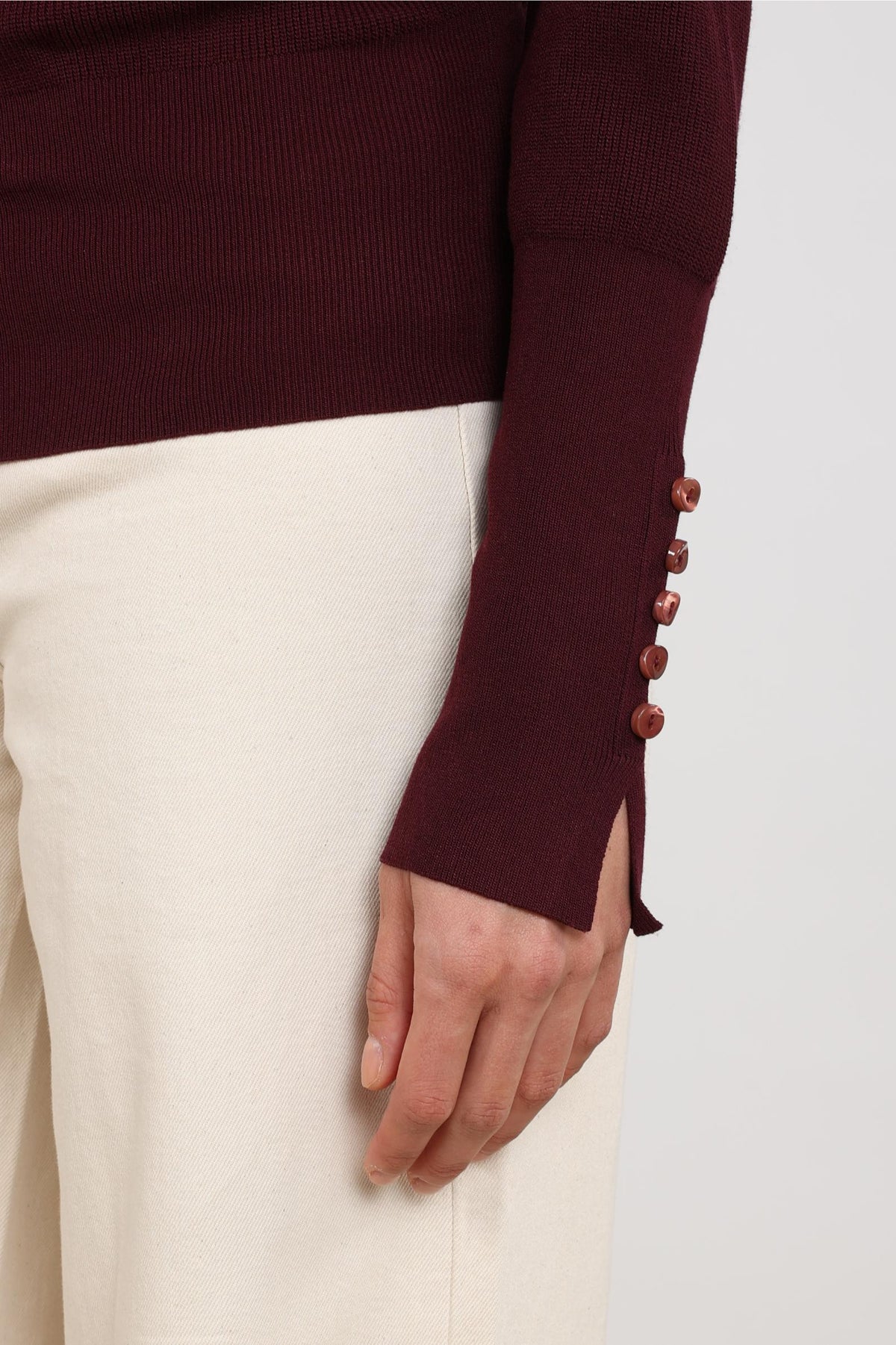 Silvi Pullover Plain | Kirschrot