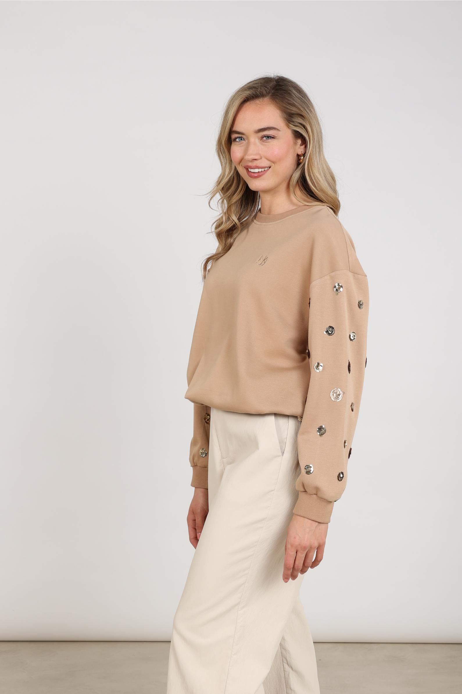 Sara Pullover Paillet | Toffee
