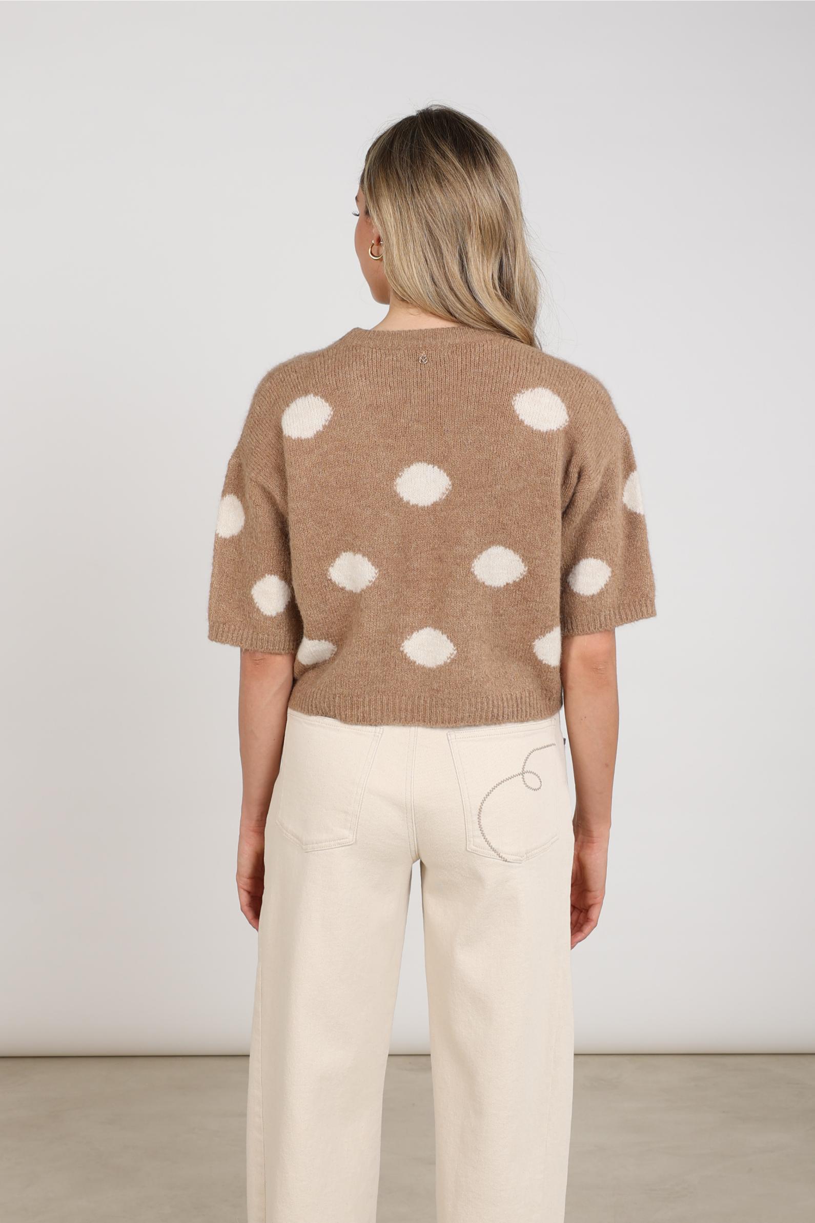 Lara Pullover Dots | Taupe