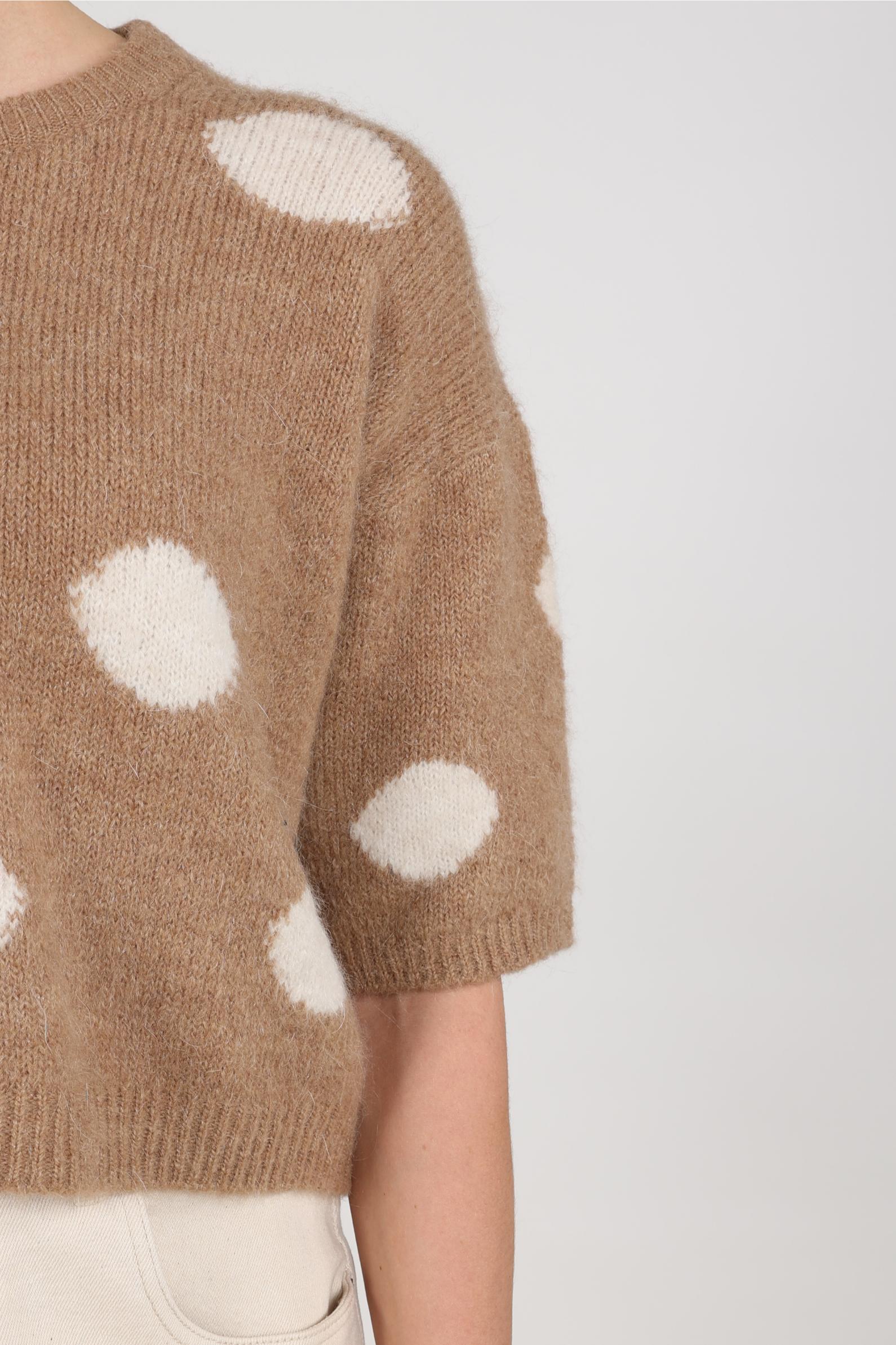 Lara Pullover Dots | Taupe