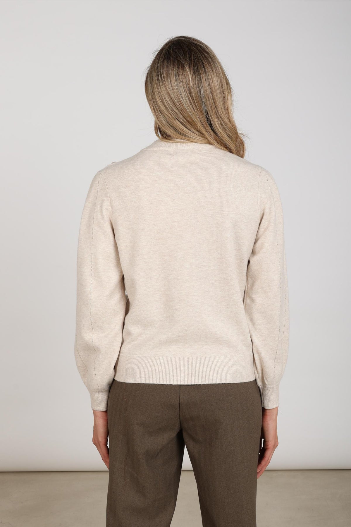 Molly Pullover Strass | Sand Melange