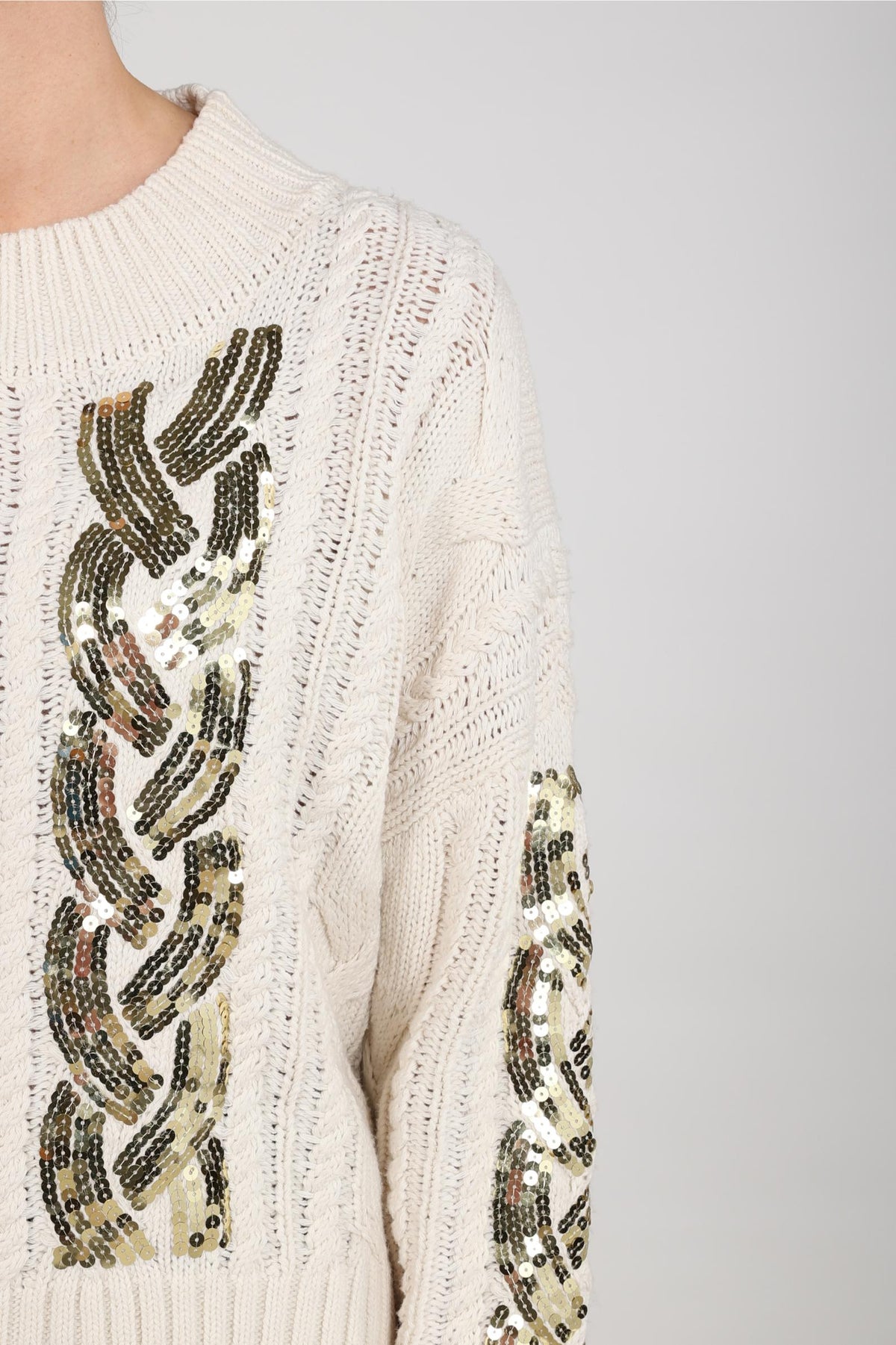 Megan Sequined Sweater | Off White