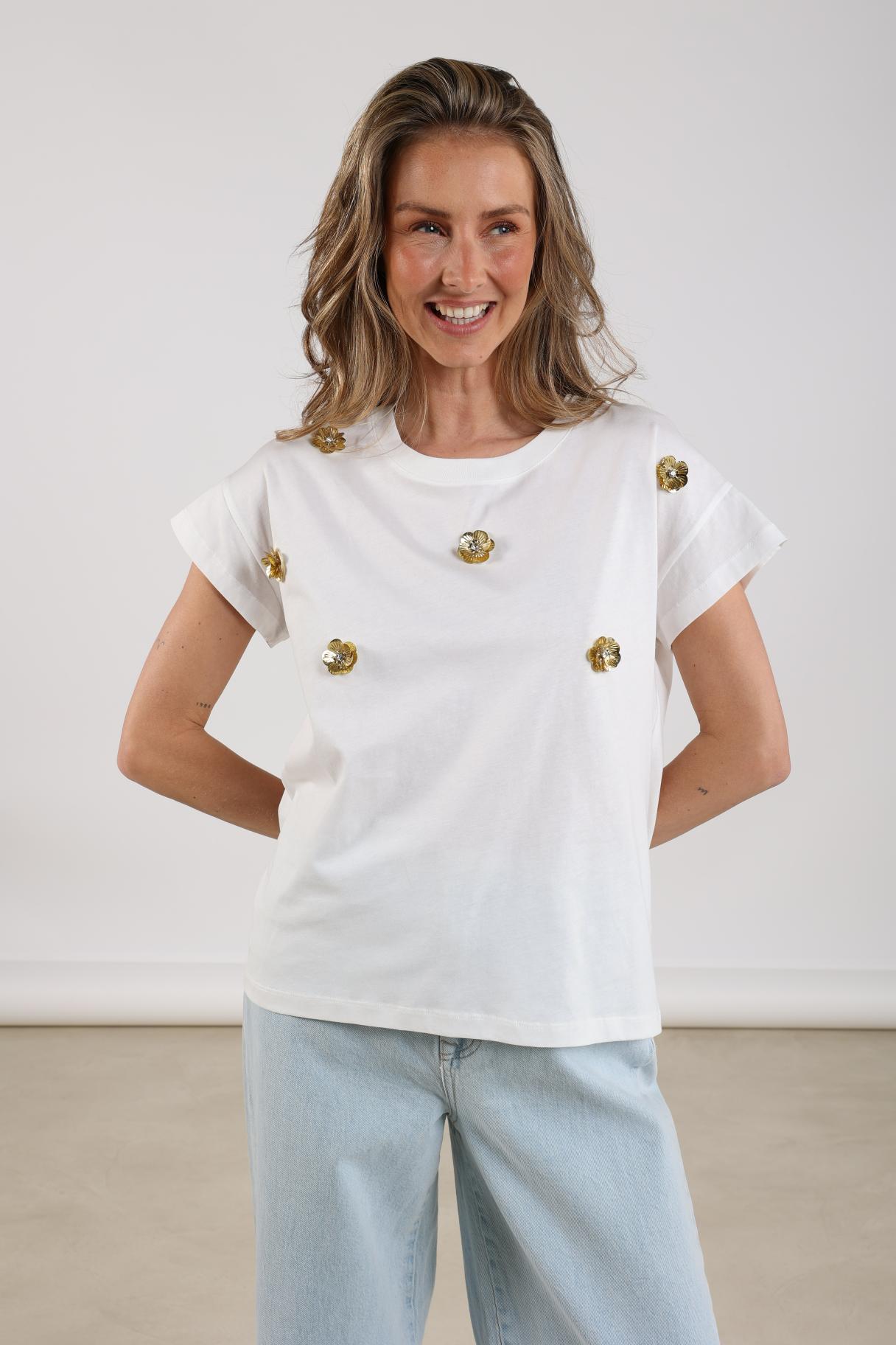 Pearly Shirt Flower | Off White