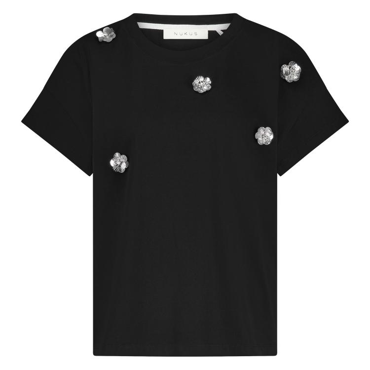 Pearly Shirt Flower | Black