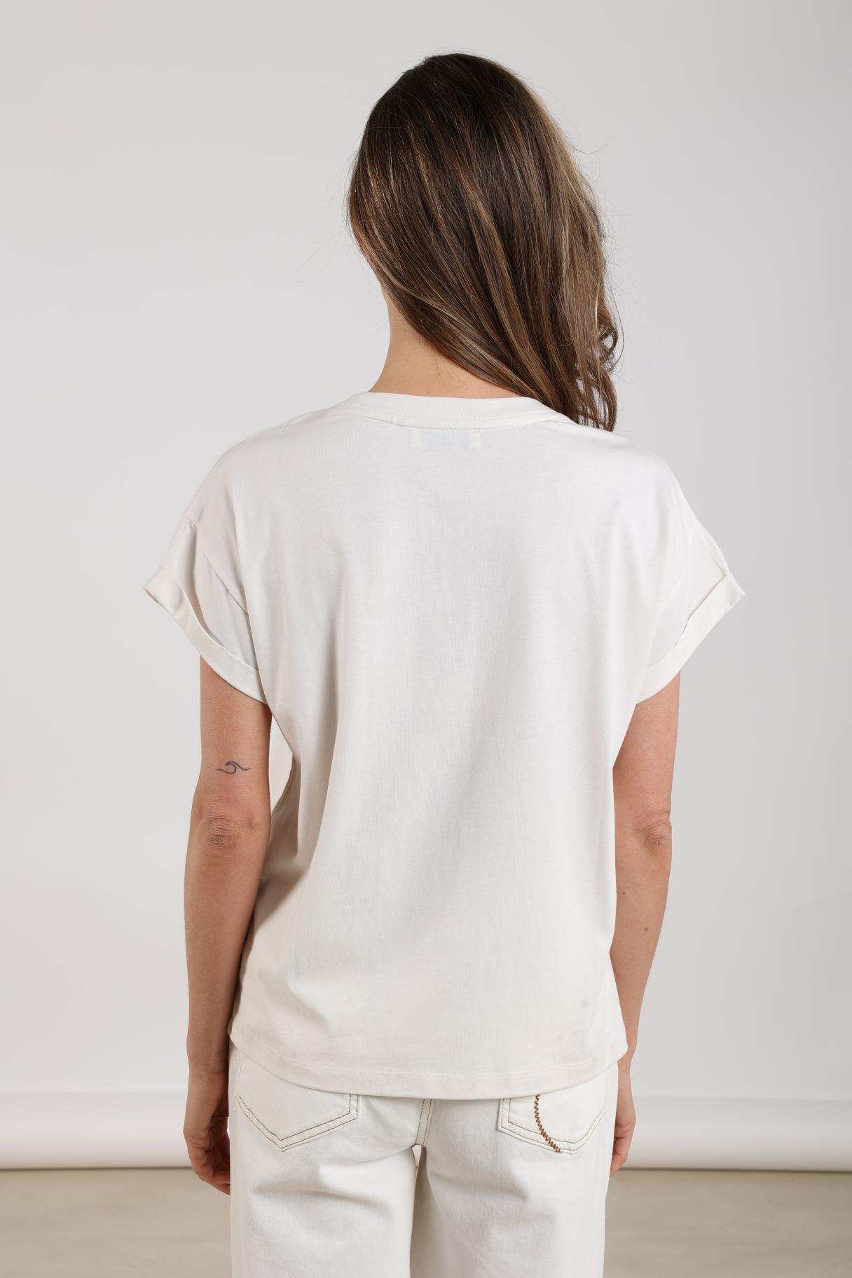 Vilamoura Shirt NK Strass | Offwhite/Gold