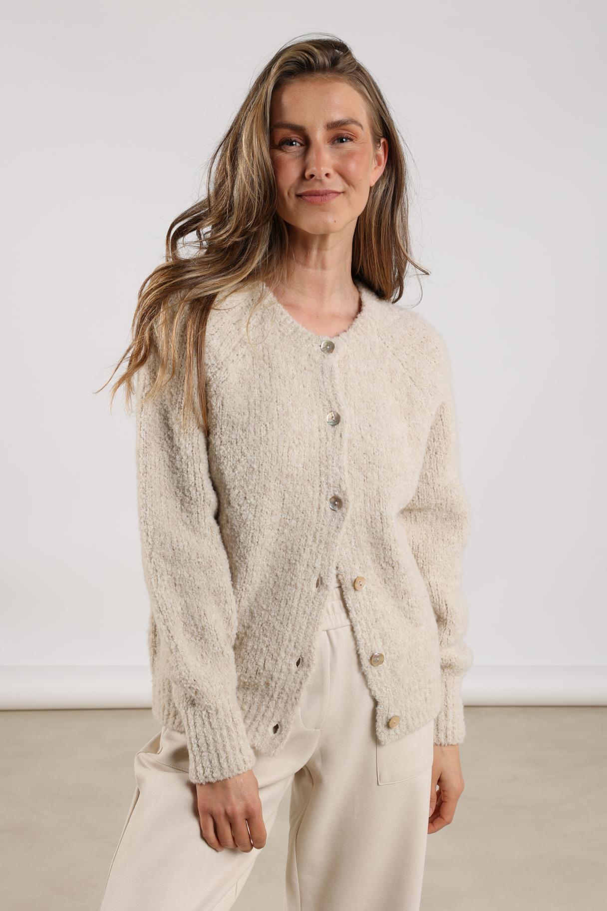 Lorenza Cardigan Lurex | Sand