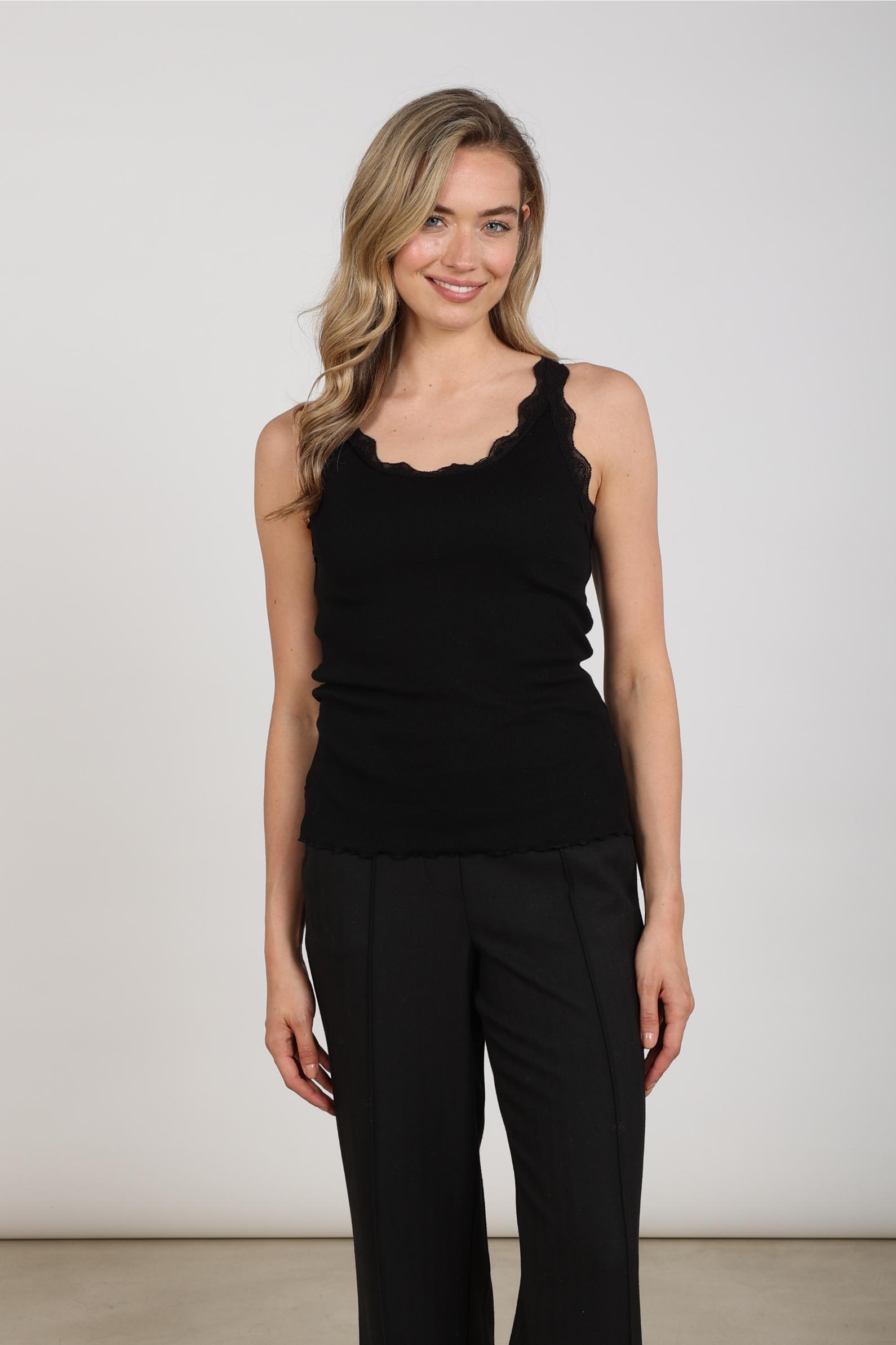 Maddie Singlet Lace | Black