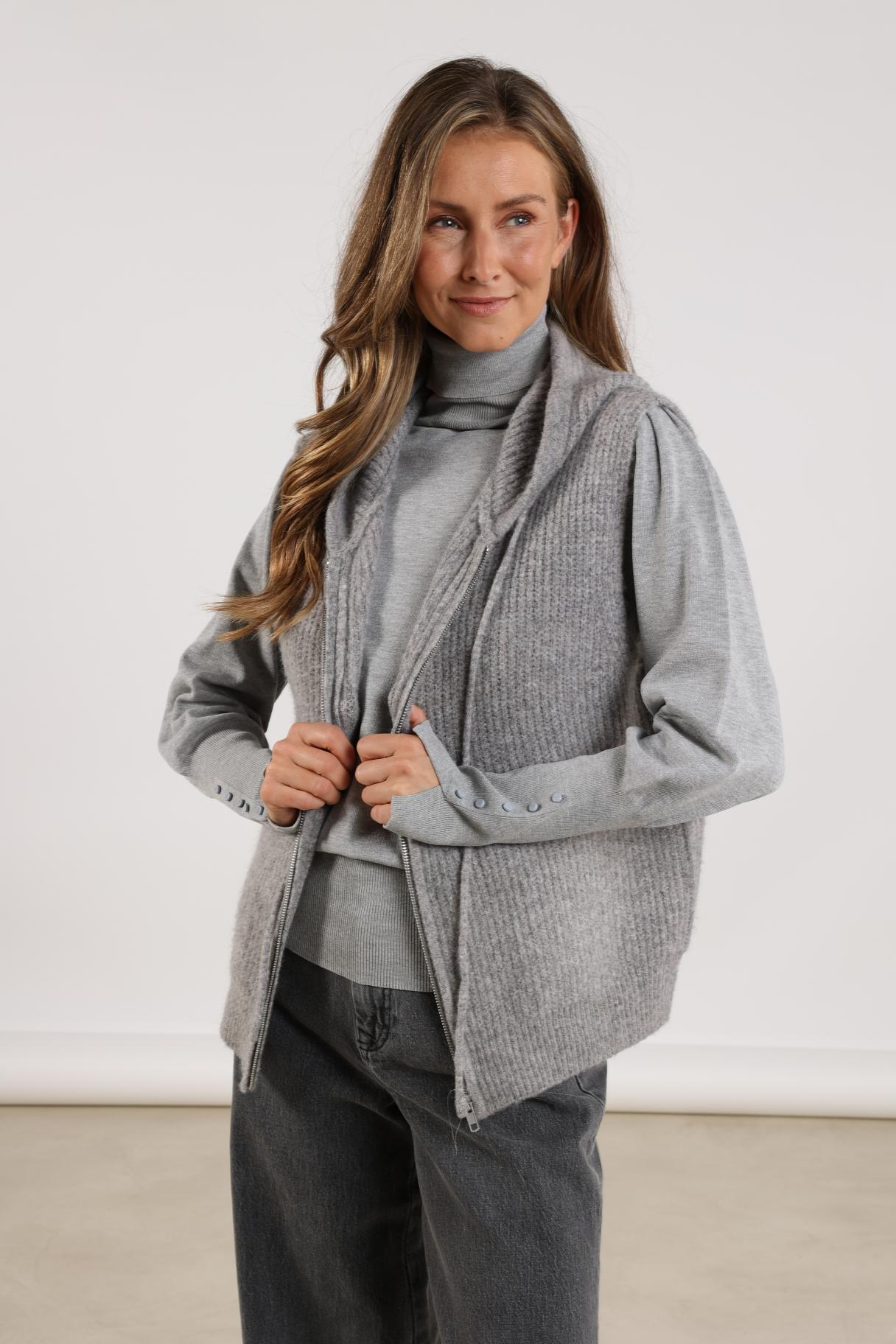 Lilly Gilet Zipper | Grey
