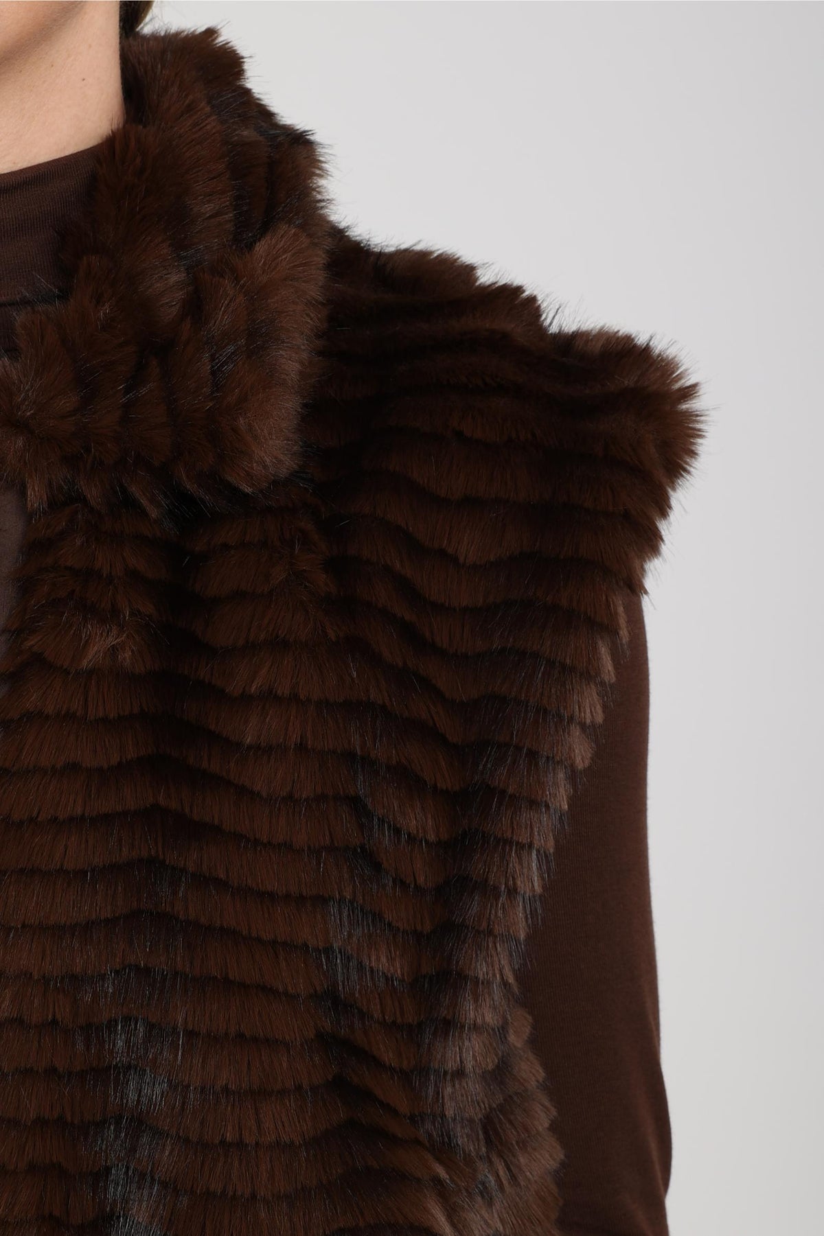 Harriet Gilet Zipper | Chocolate