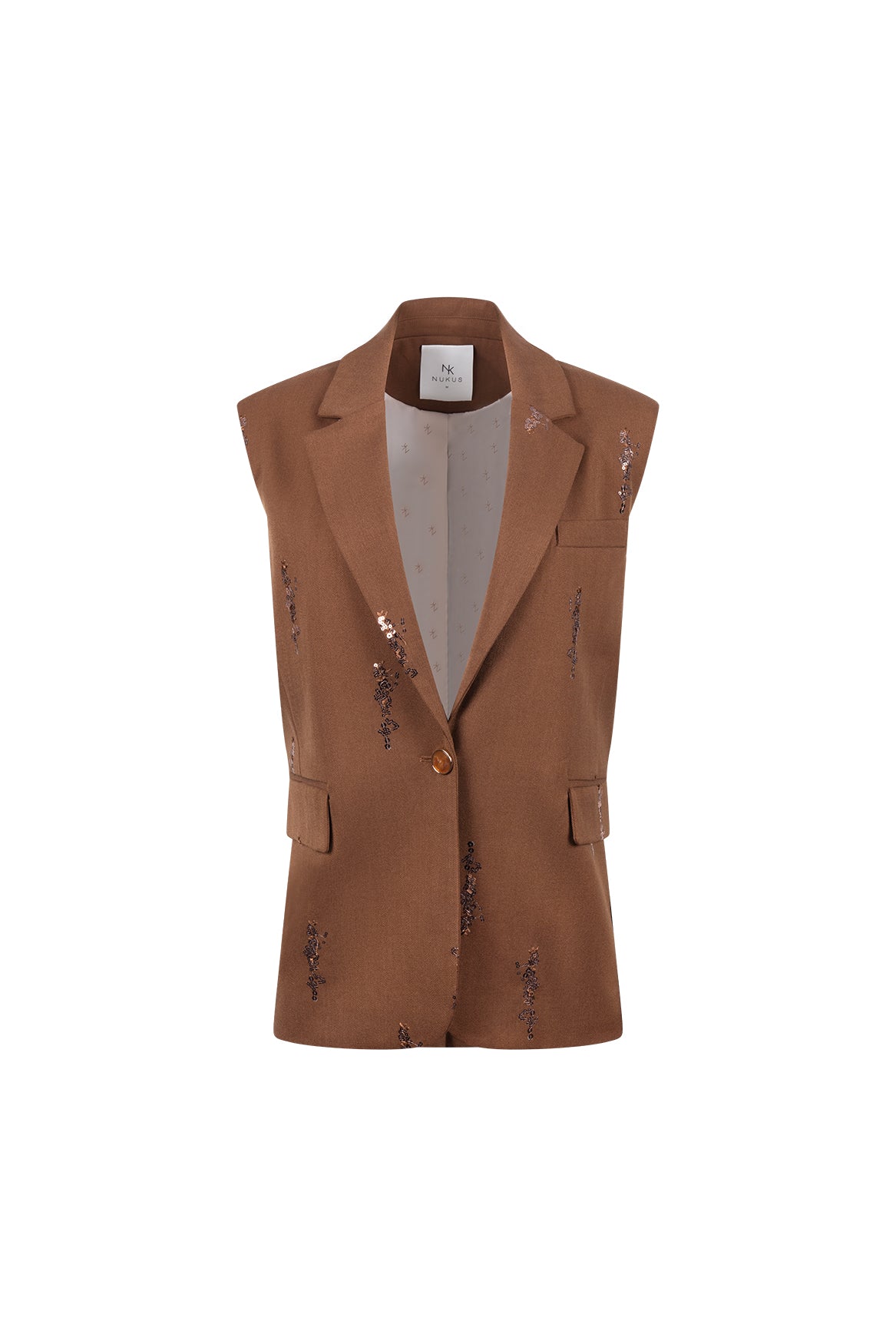 Chlo Gilet Paillet | Espresso