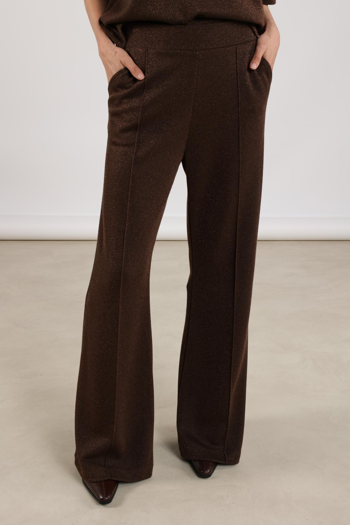 Hella Pants Lurex | Dark Chocolate