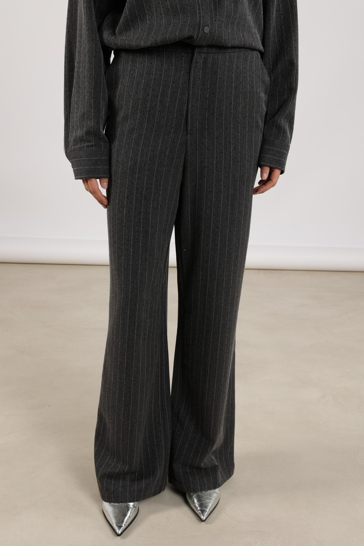 Fenna Pants Stripe Strass | Antracite