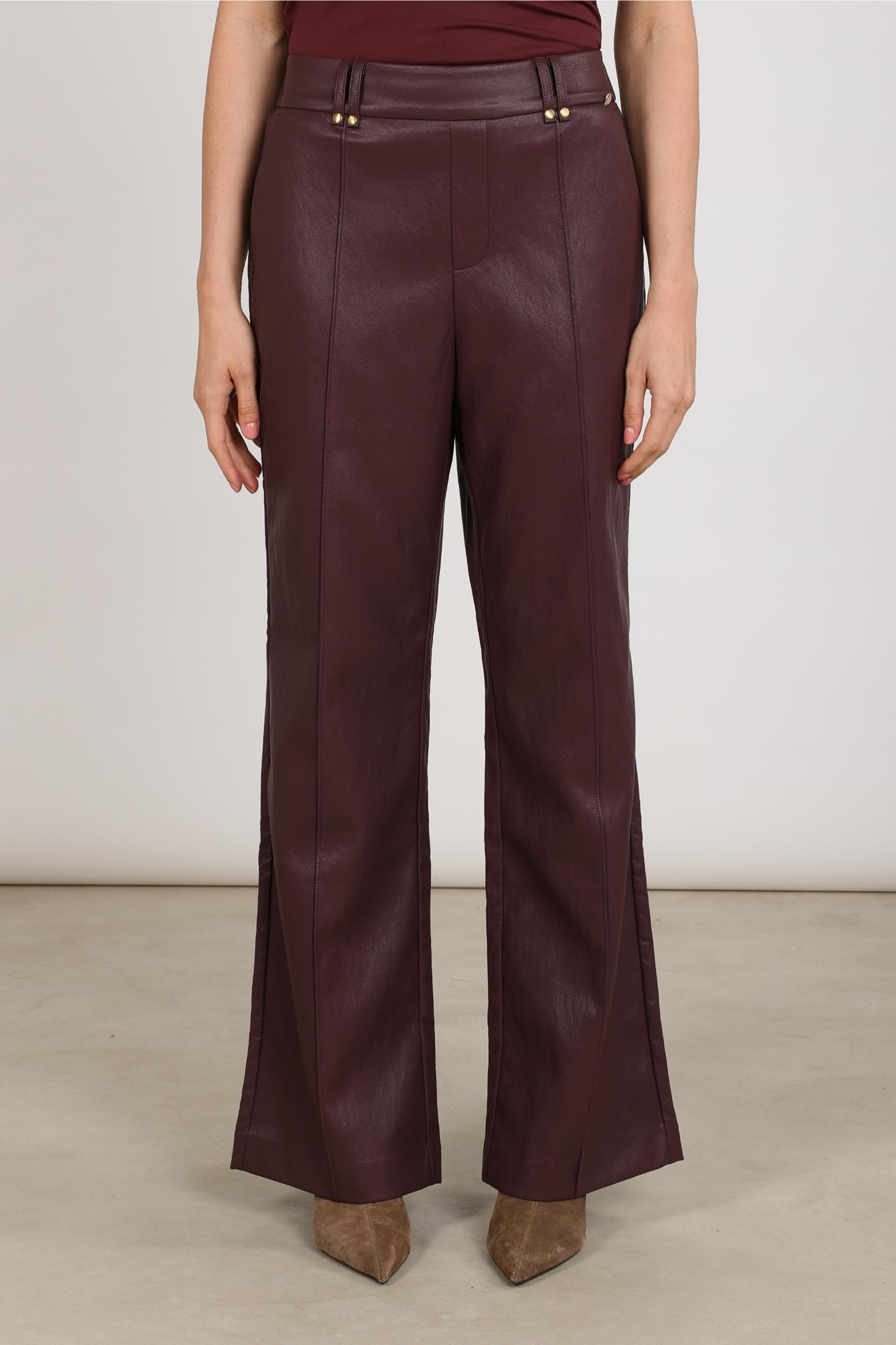 Jill Pants PU | Cherry