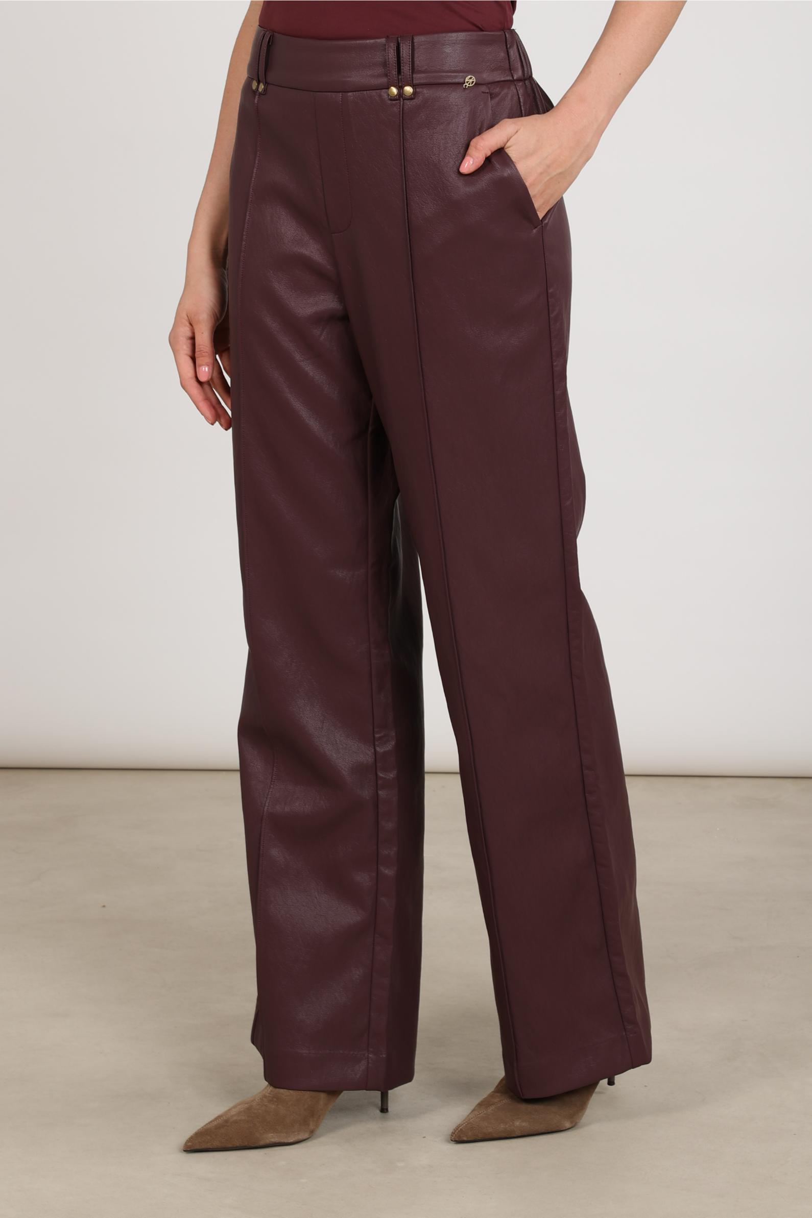 Jill Pants PU | Cherry