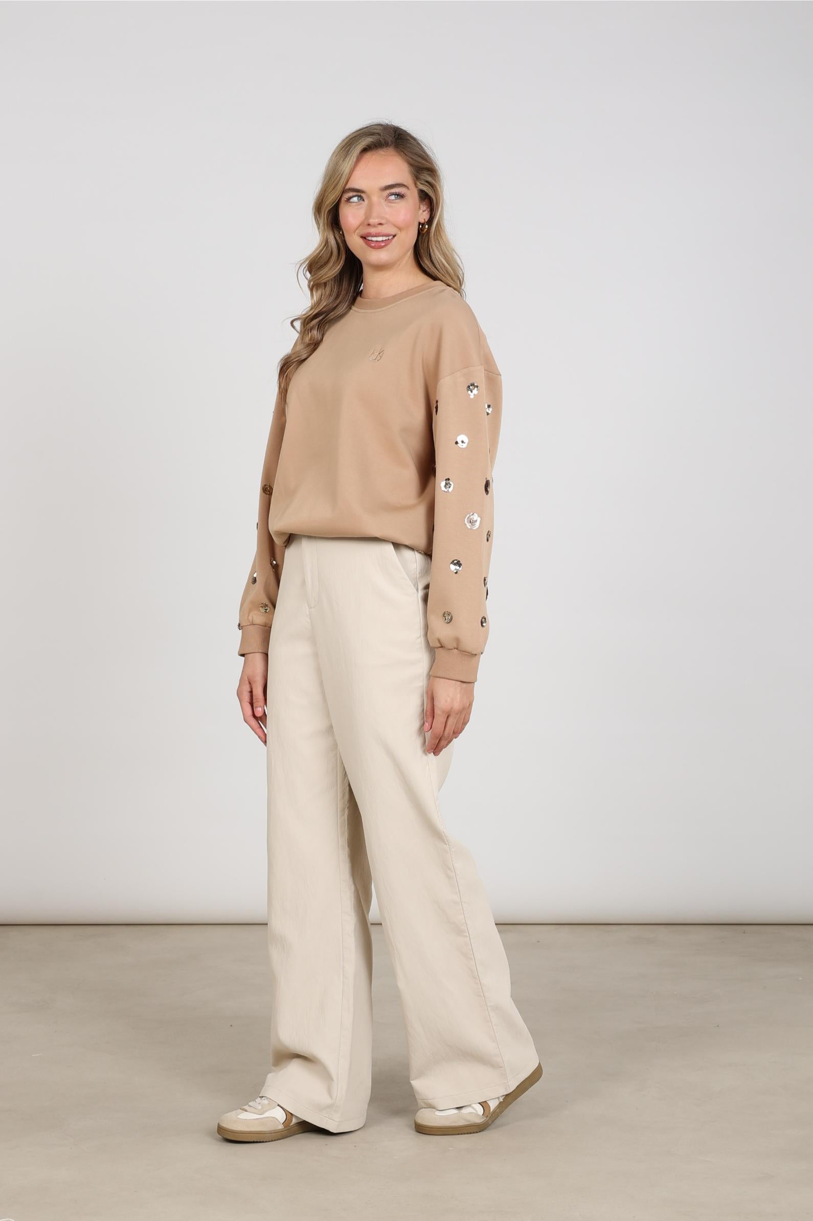 Beverly Pants PU | Sand