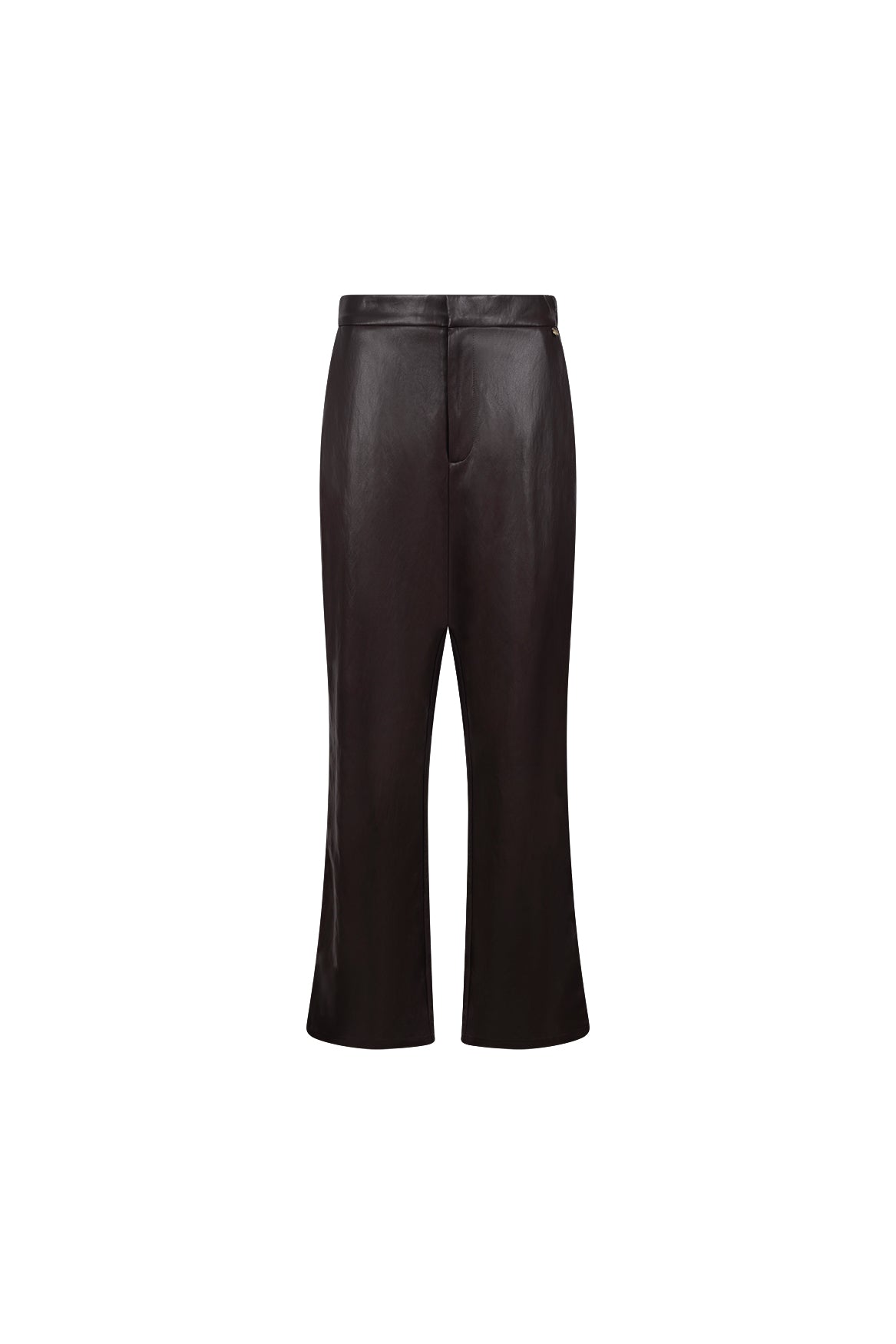 Beverly Pants Pockets PU | Chocolate