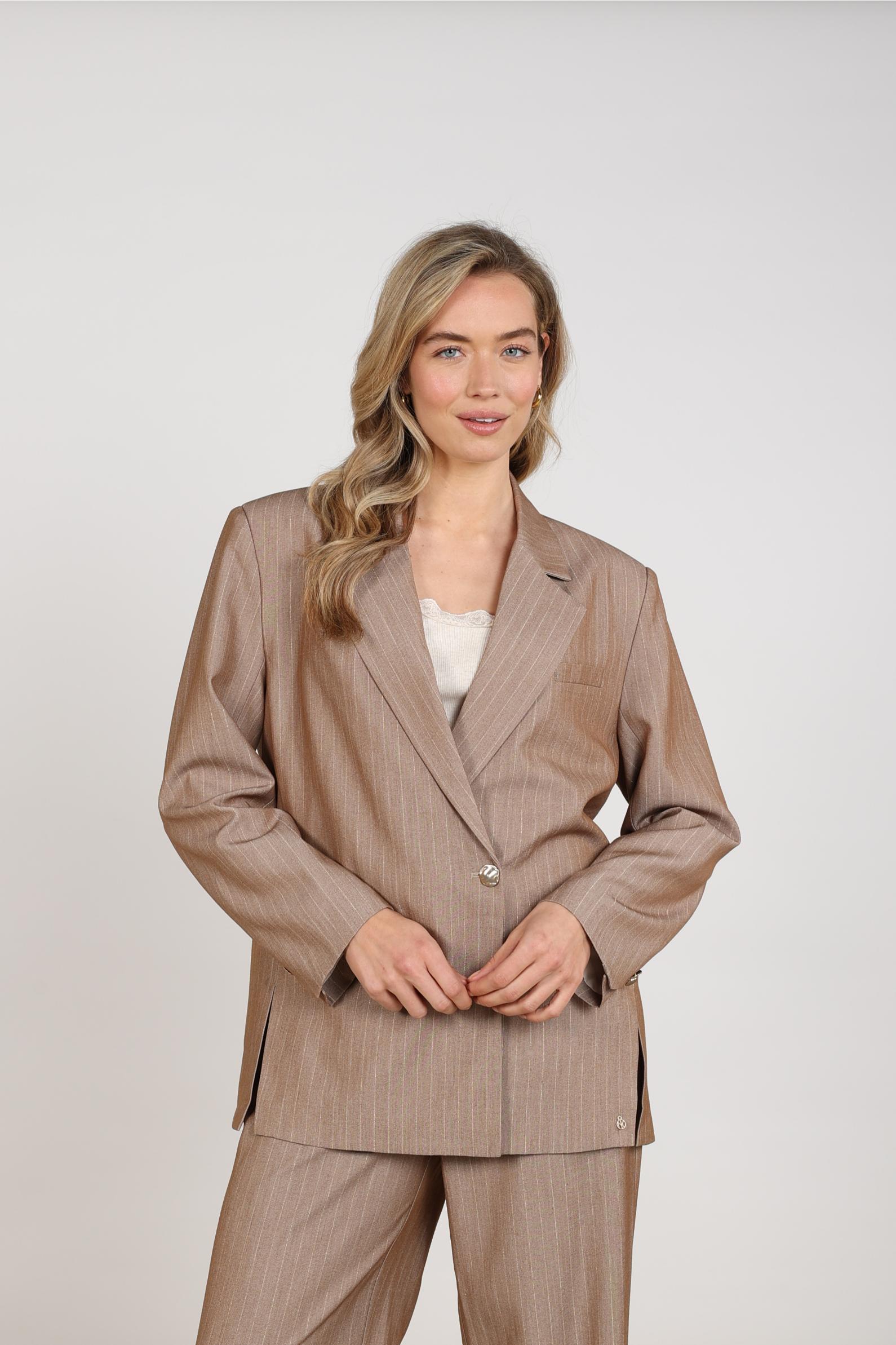 Doloris Blazer Stripes | Taupe