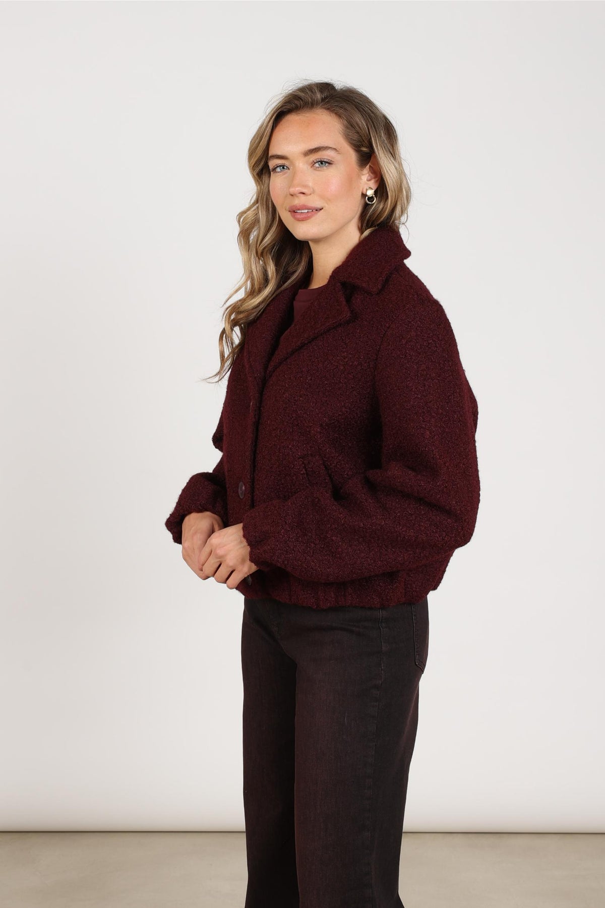 Madelin Jacke Bouclé | Kirschrot