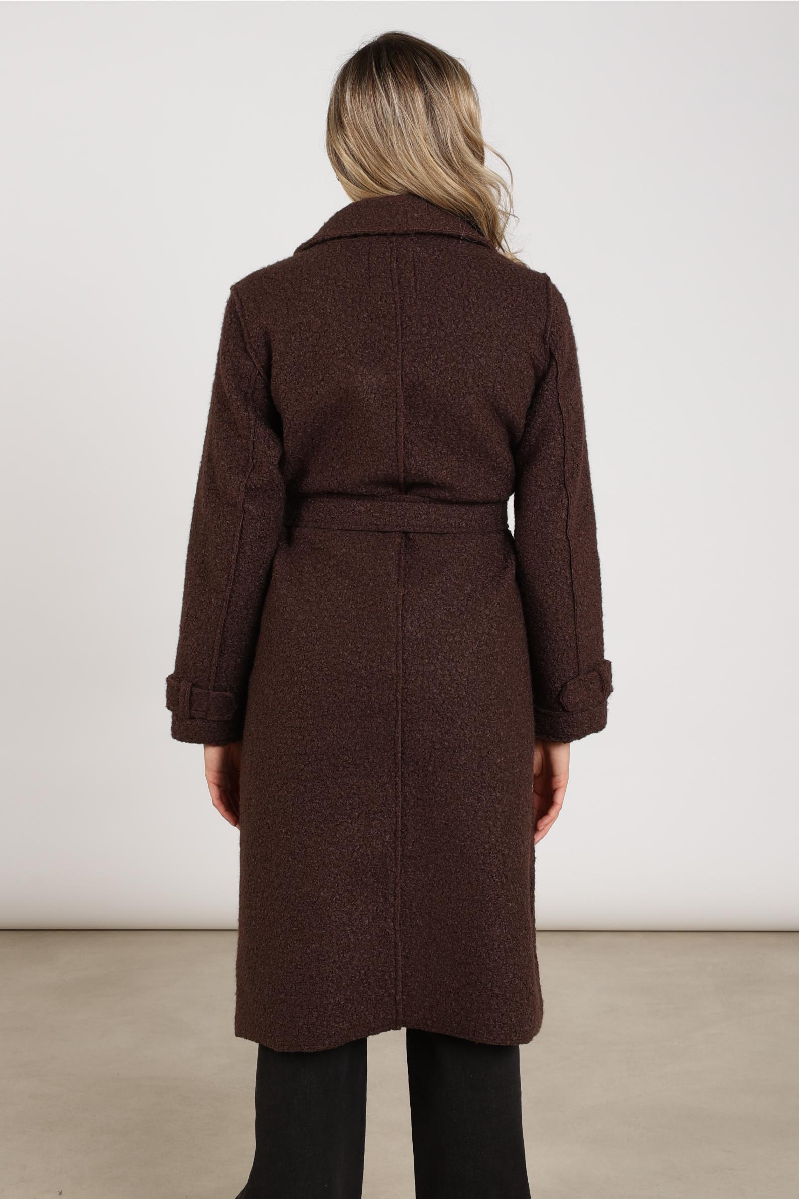 Mace Coat Boucle | Chocolate