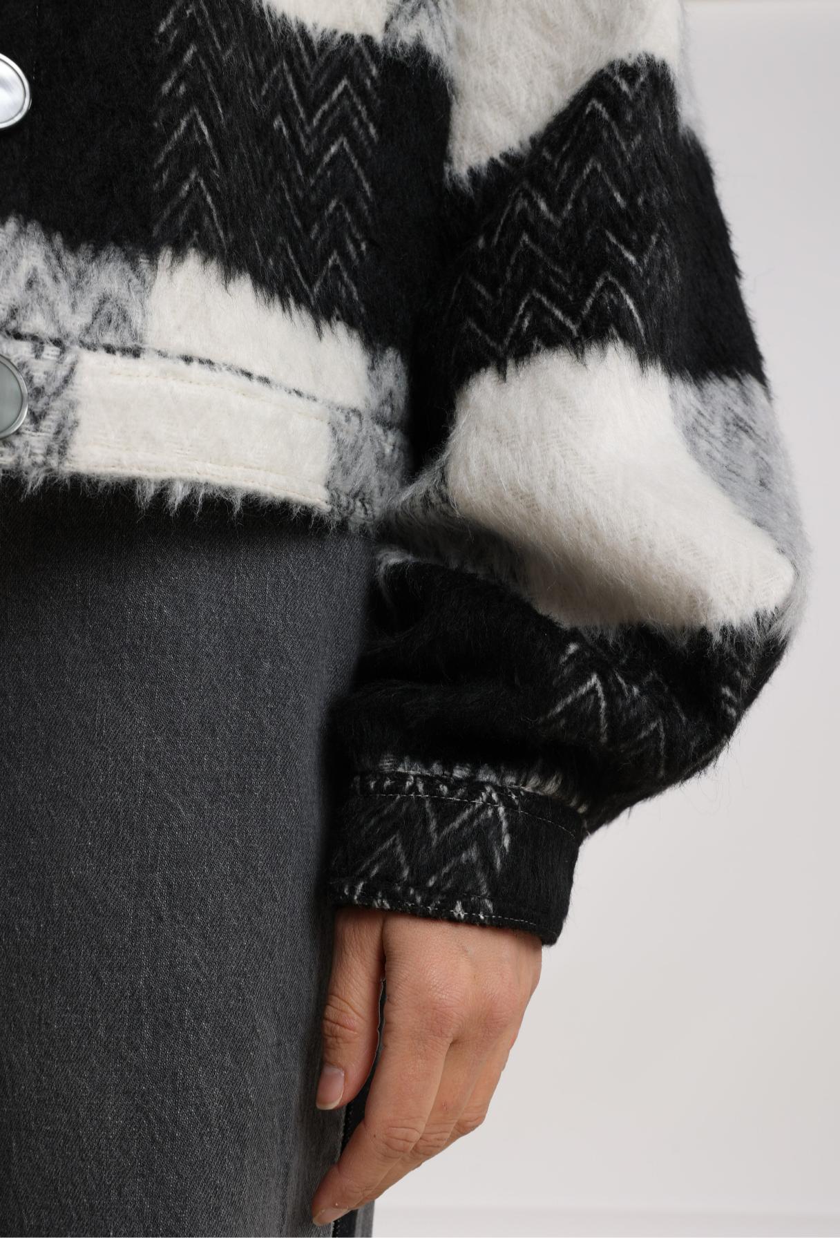 Milou Jacket | Offwhite/Black