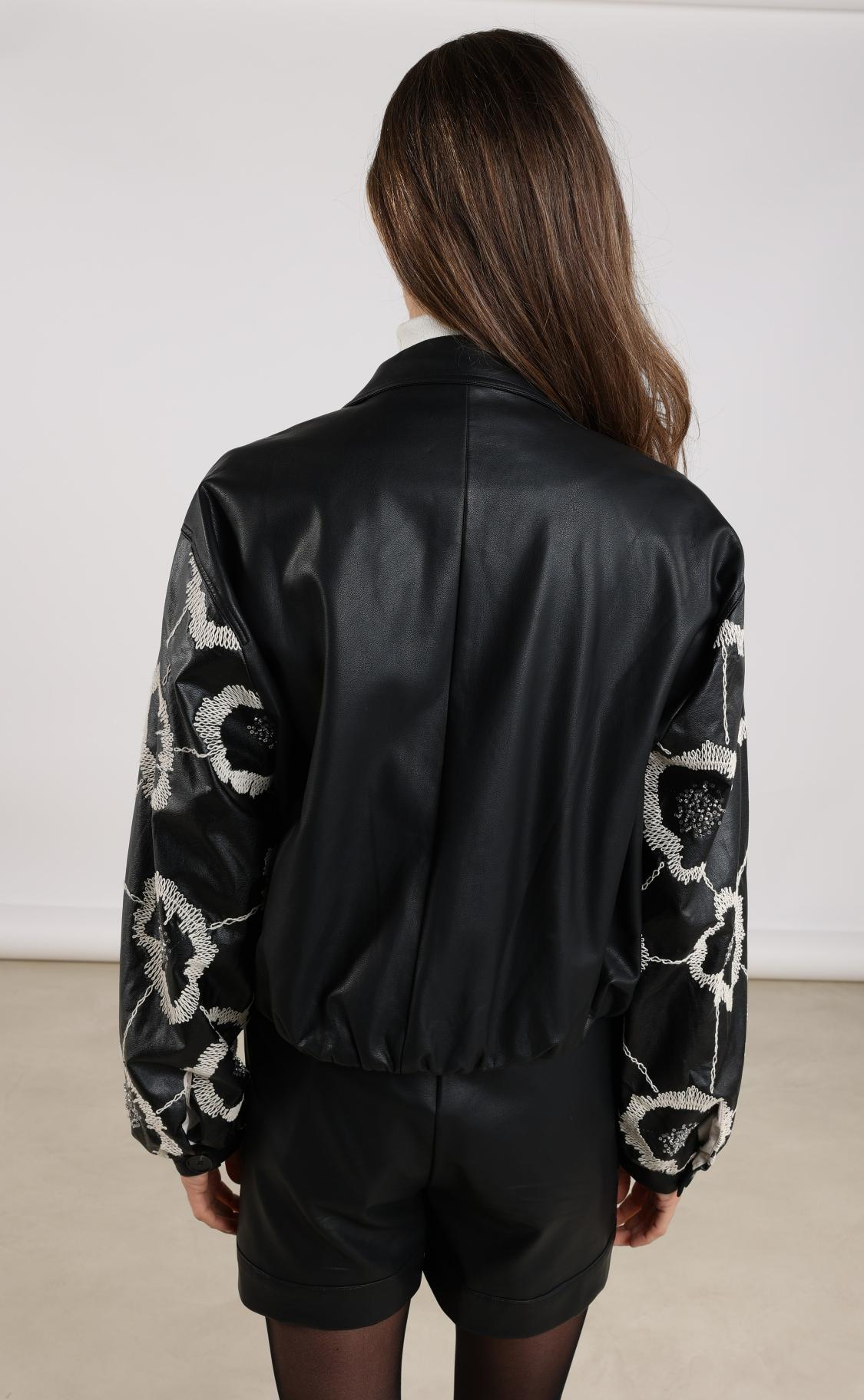 Fiene Jacket Embroidery | Black