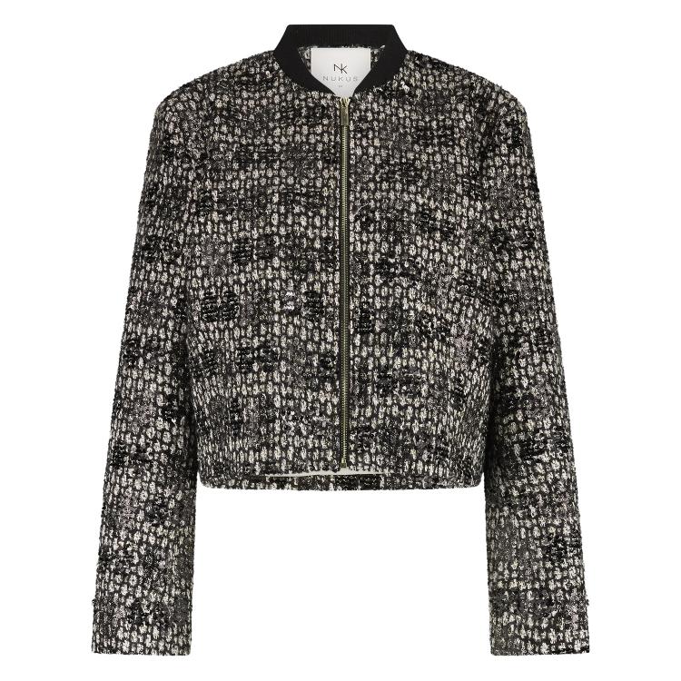 Roos Jacket Paillet | Offwhite/Black