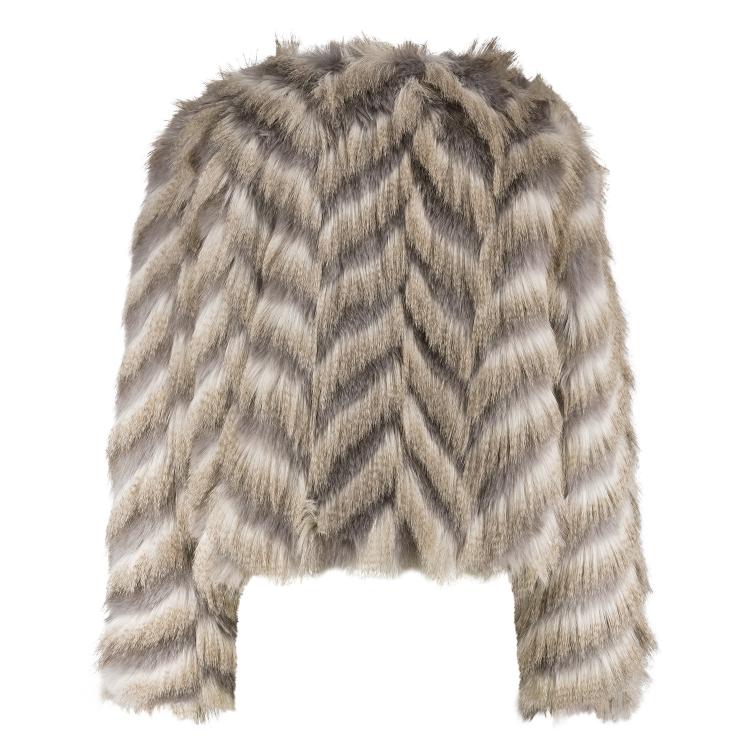 Lori Jacket Zigzag | Offwhite/grey