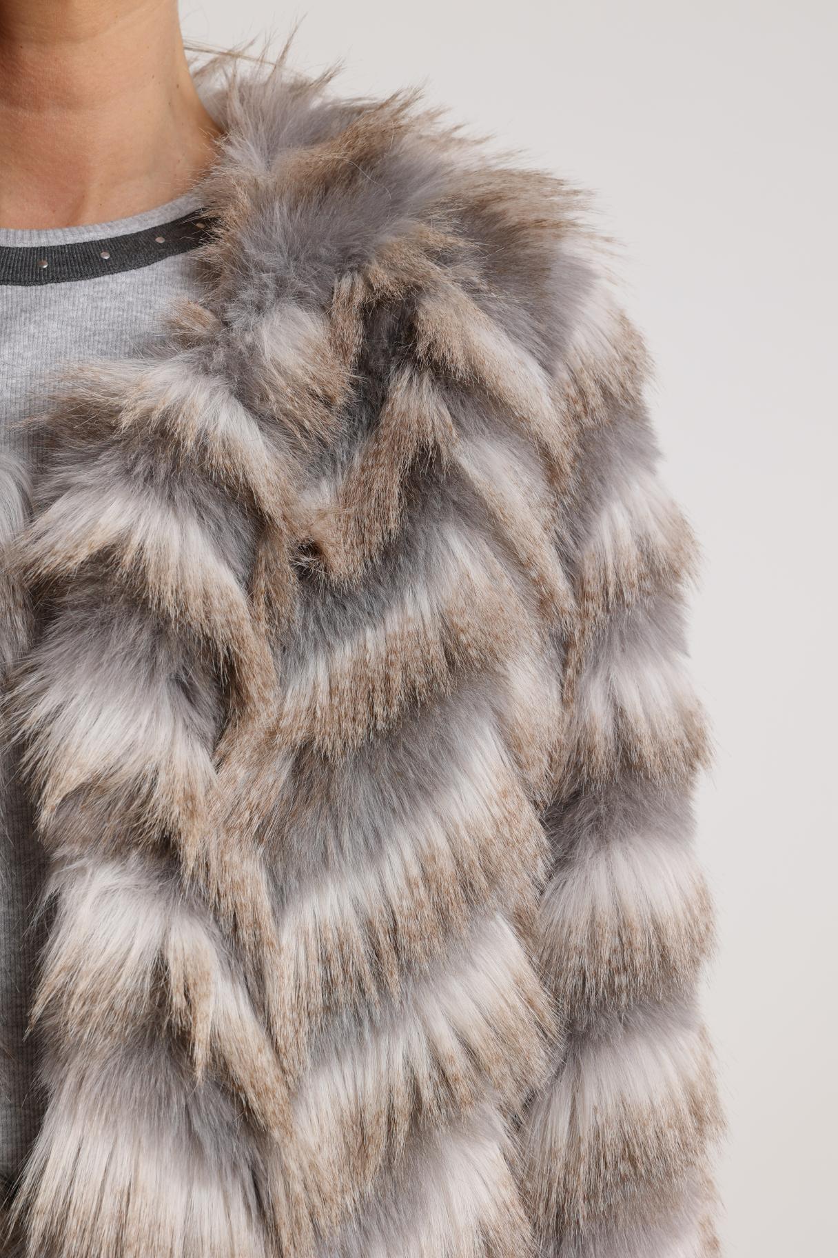 Lori Jacket Zigzag | Offwhite/grey