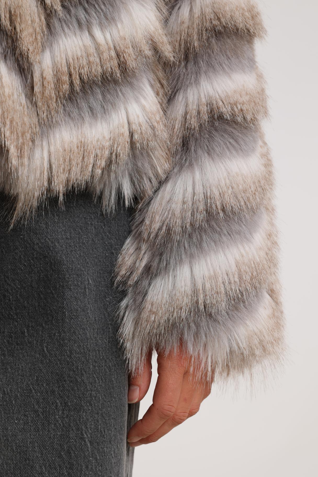 Lori Jacket Zigzag | Offwhite/grey