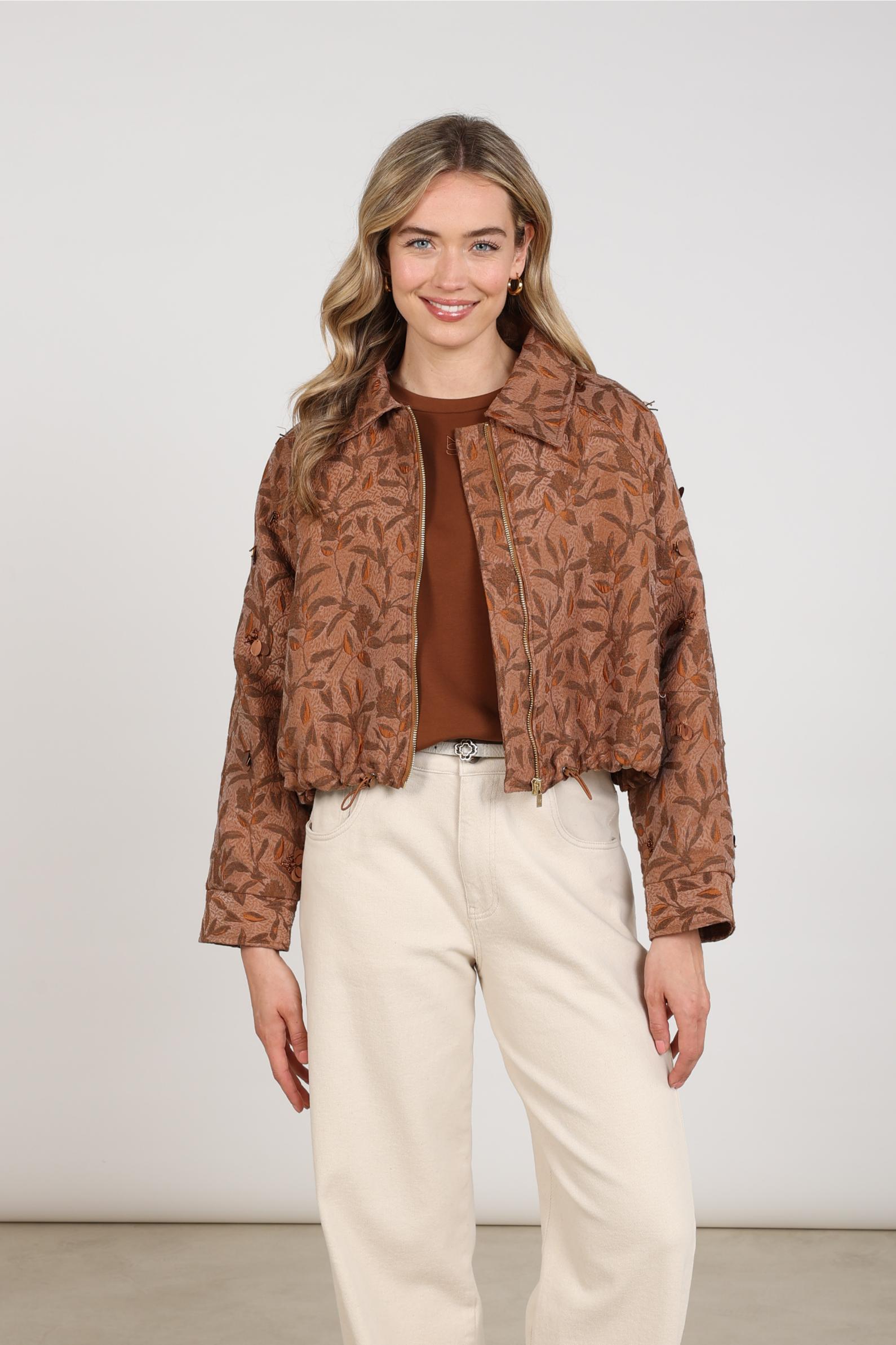 Daisey Jacket Flower | Toffee