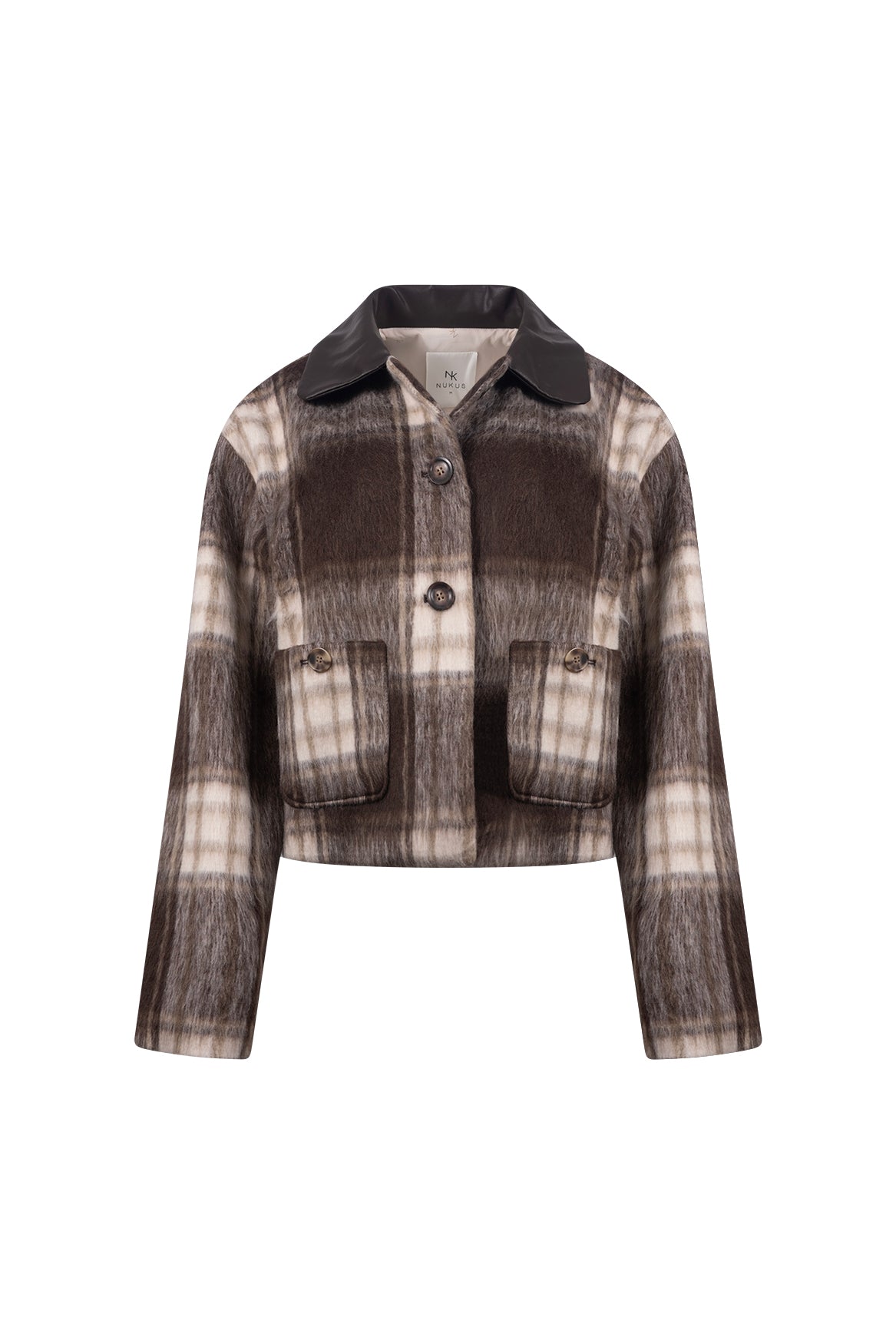 Hetty Jacket Check | Chocolate/Offwhite
