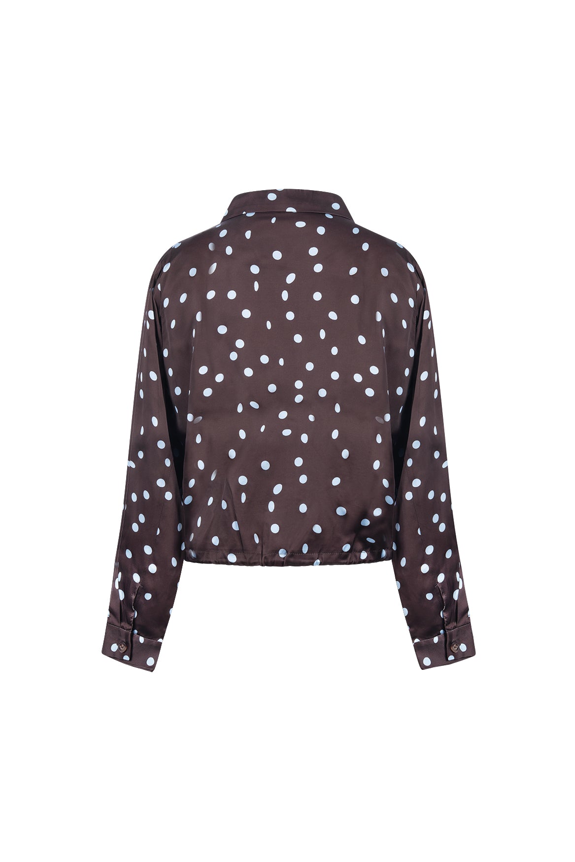 Doreen Bomber Dots | Chocolate/Sky