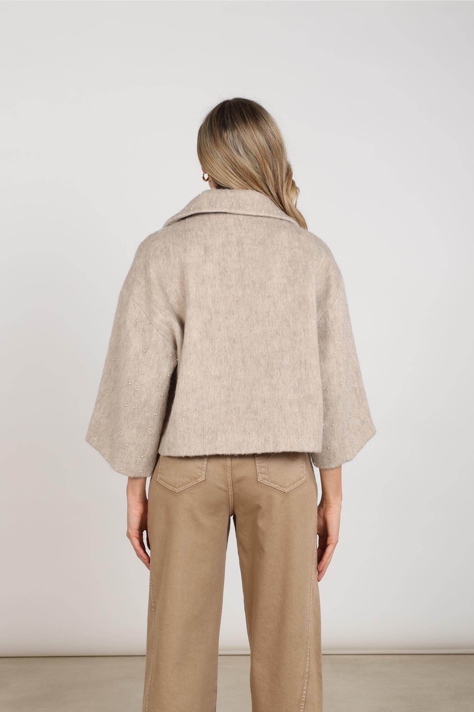 Danique Jacket Pearls | Sand