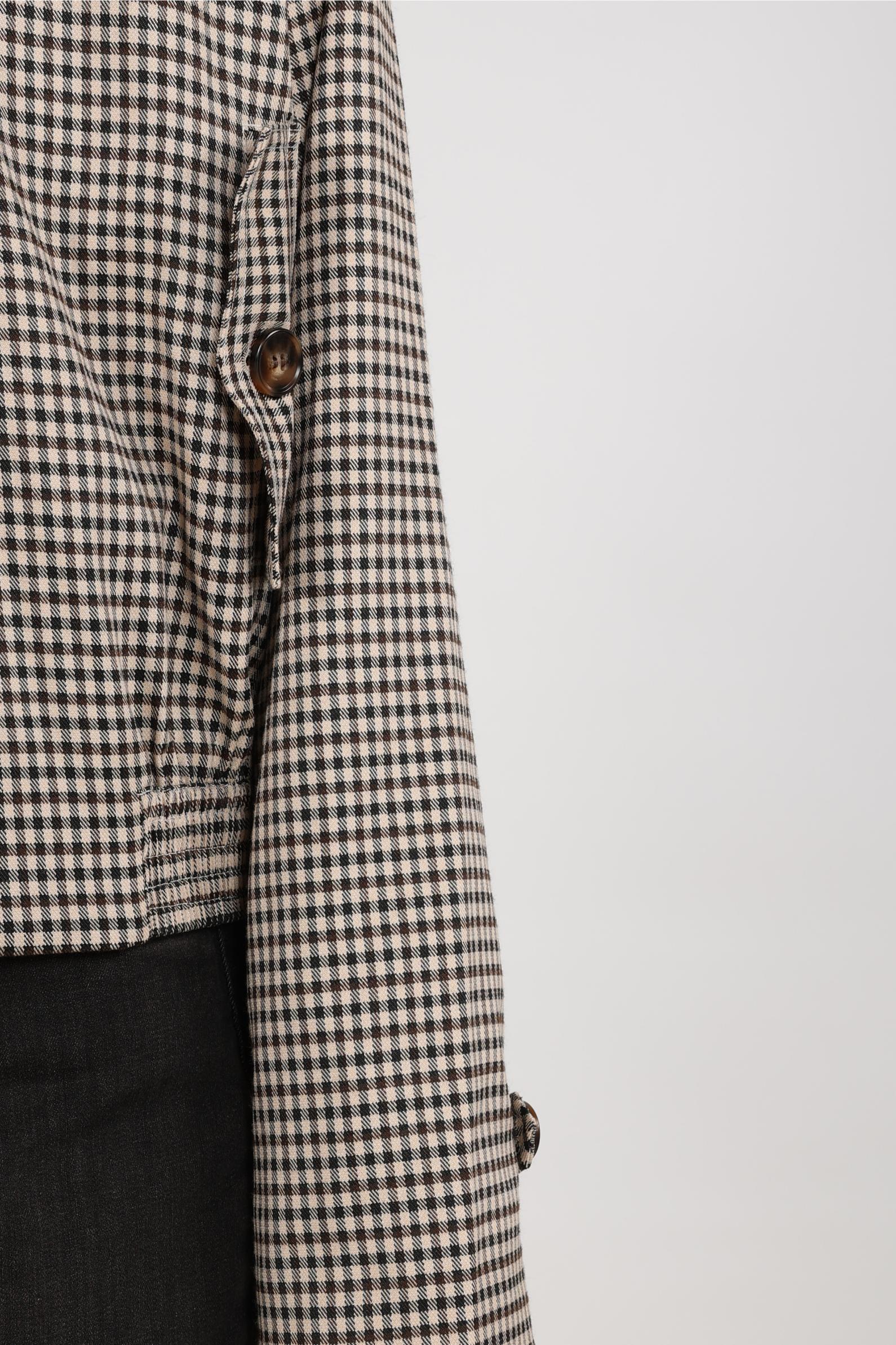 Dahlia Jacket Check | Sand/Chocolate