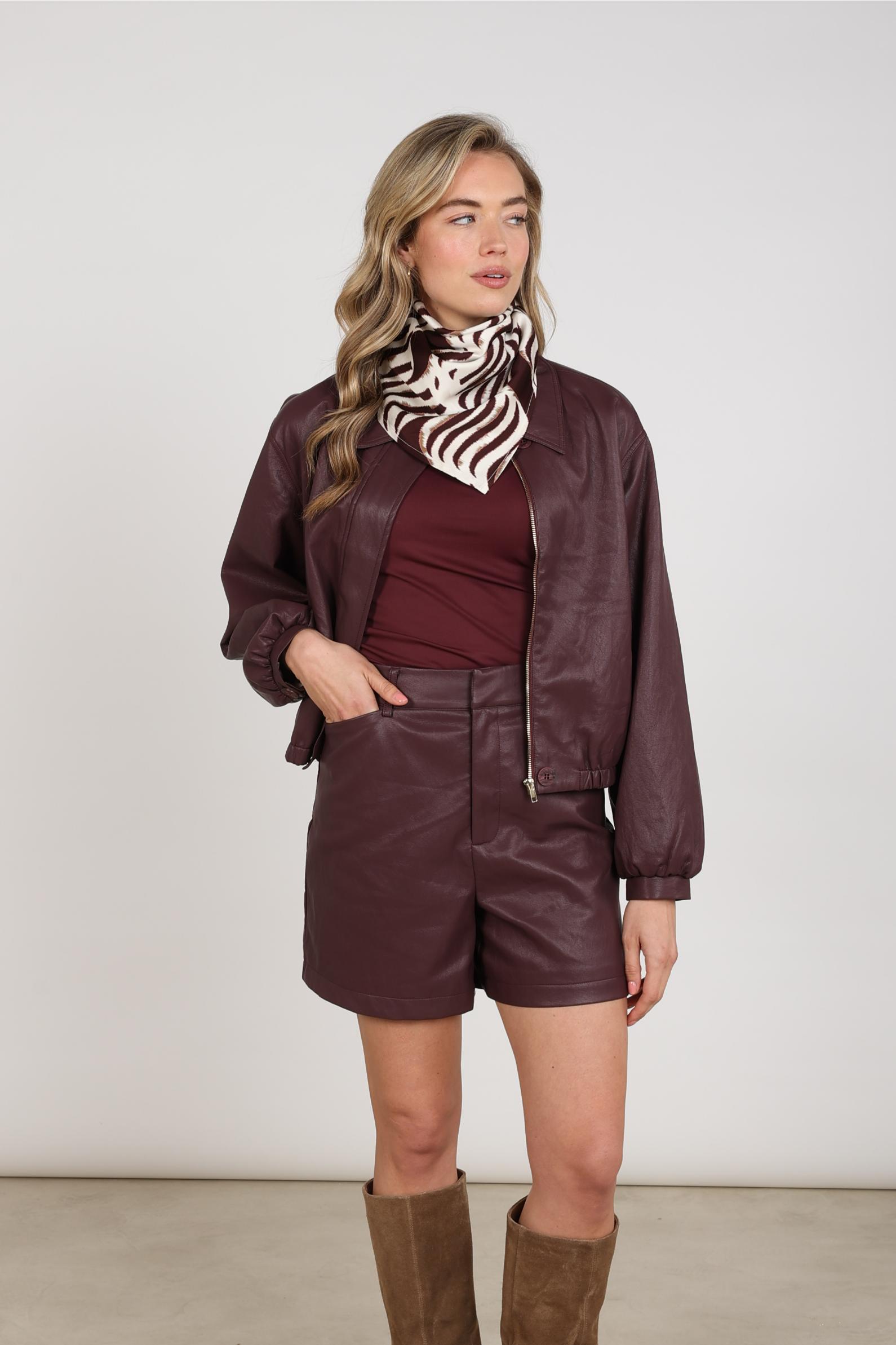 Cici Scarf Zebra | Offwhite/Cherry
