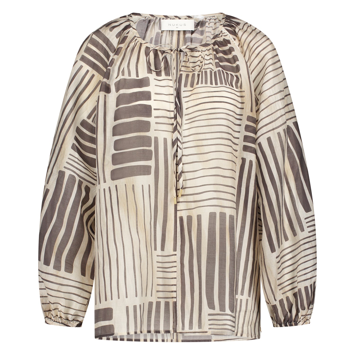 Yoni Top Stripes | Offwhite/Greige