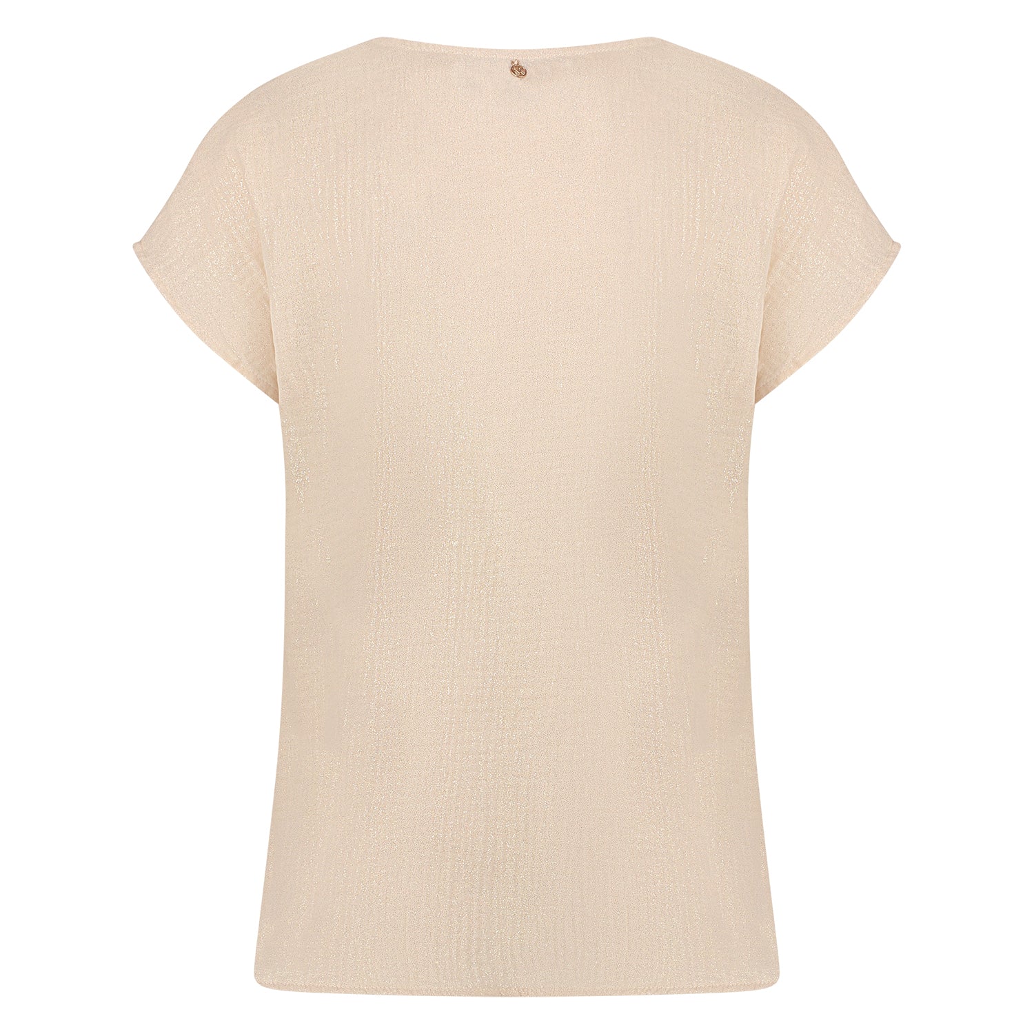 Sandra Top Vneck | Offwhite/Gold
