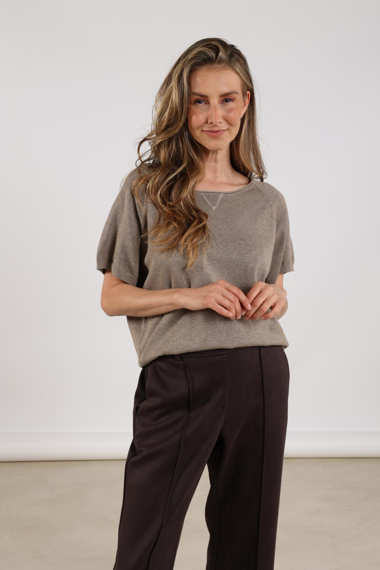 Anita Top Lurex | Light Fango