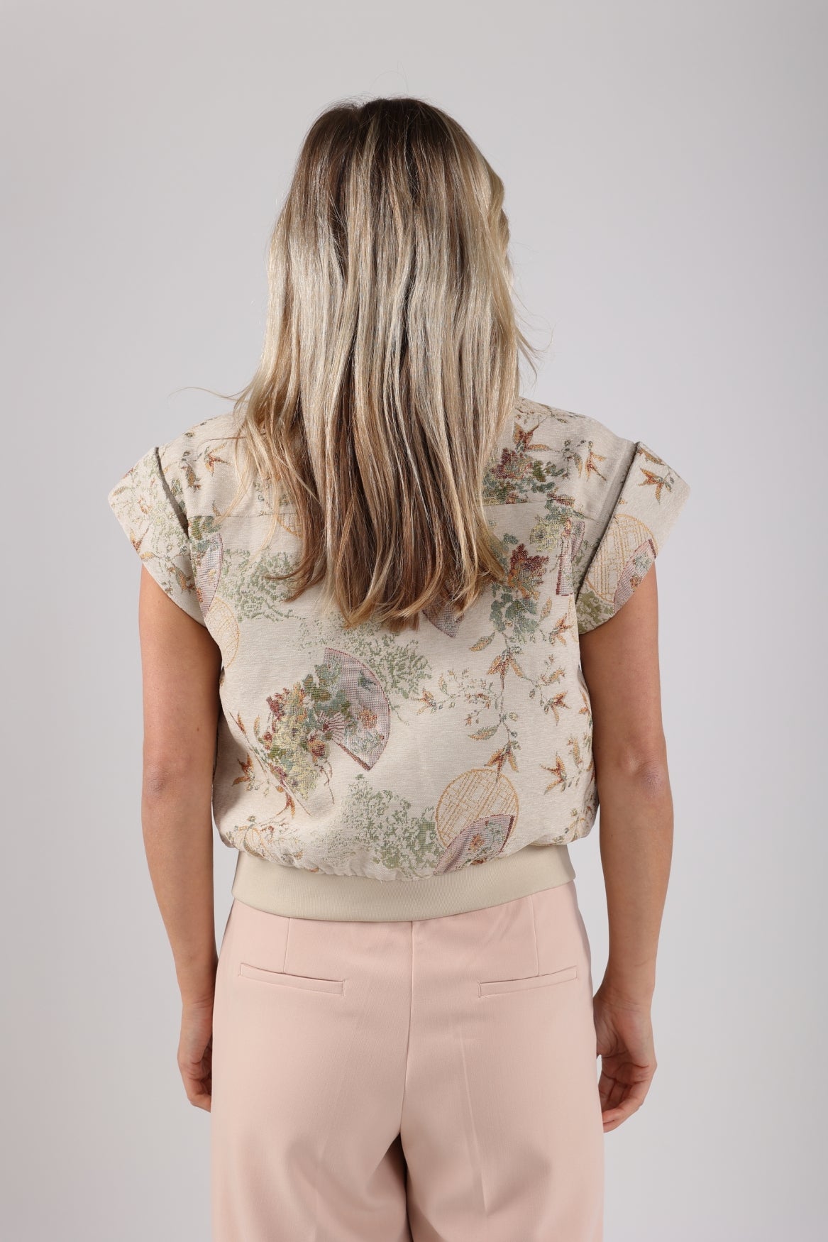 Amy Top Embroidery | Sand