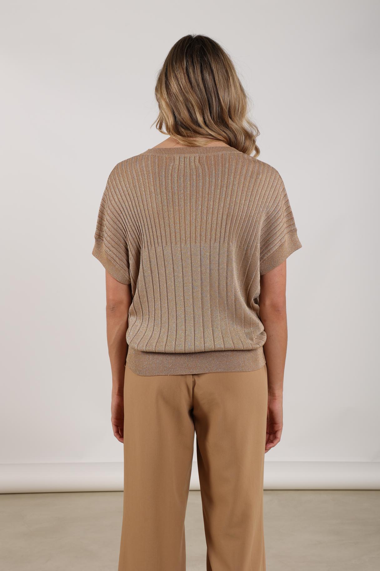 Raya Top Lurex | Camel