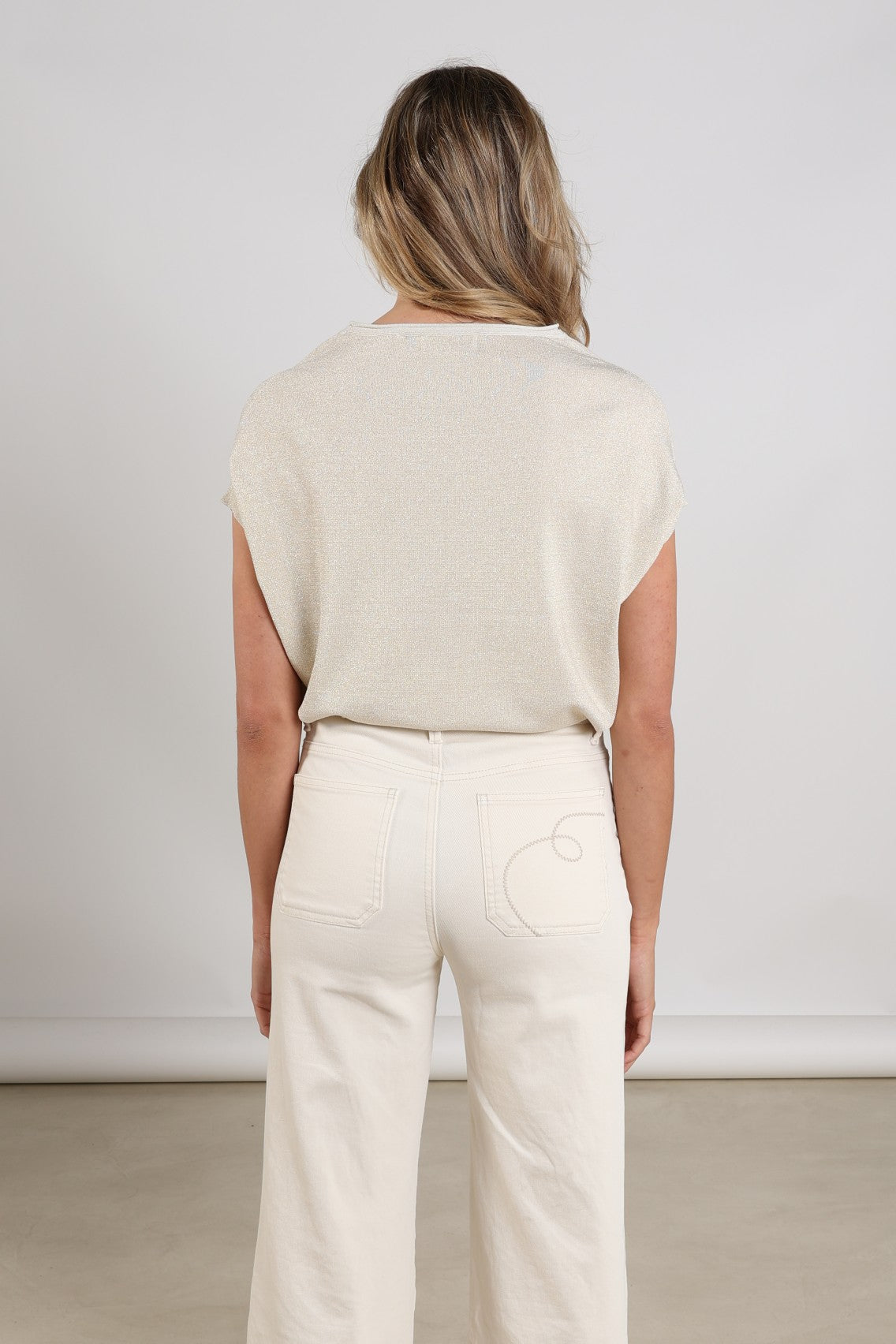 Wies Top Lurex | Sand