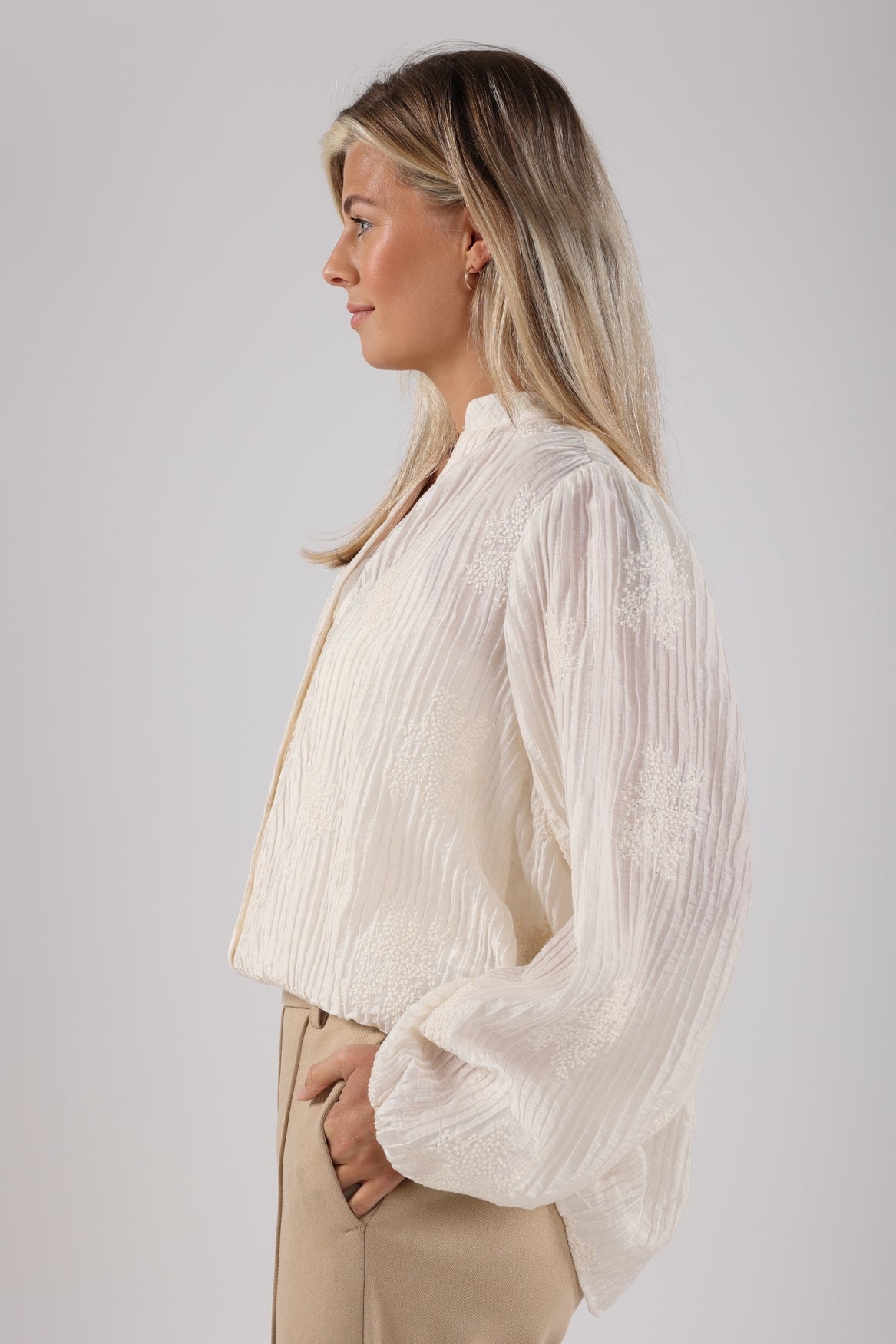 Daan Blouse Embroidery | Off White