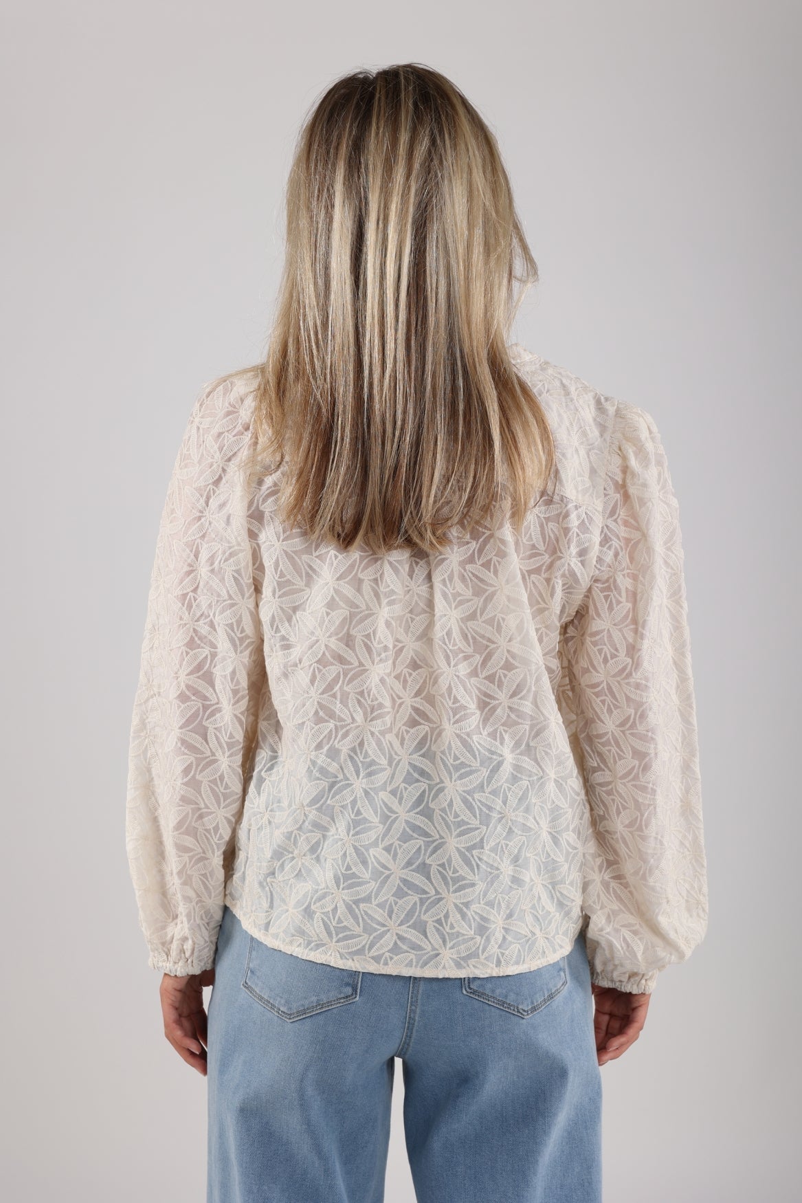 Malaga Blouse Embroidery | Off White