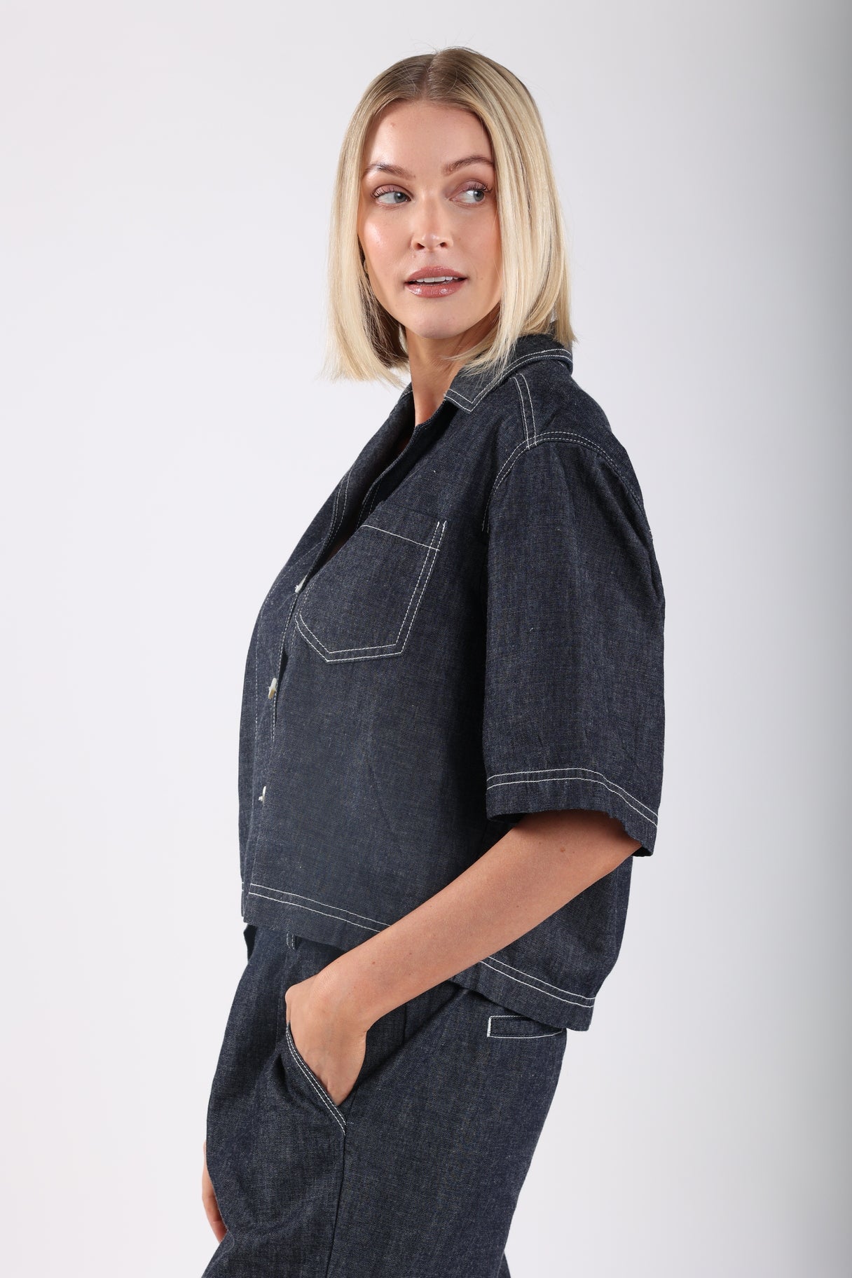 Charlie Blouse | Dark Denim