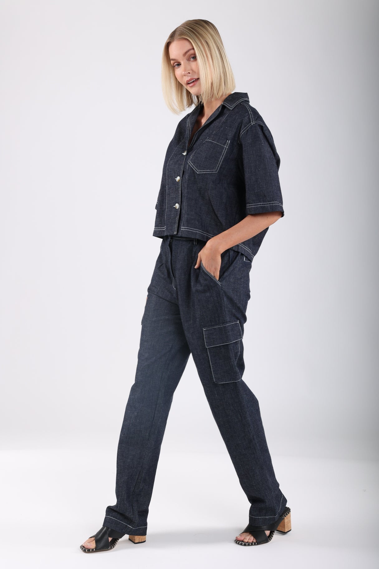 Charlie Blouse | Dark Denim